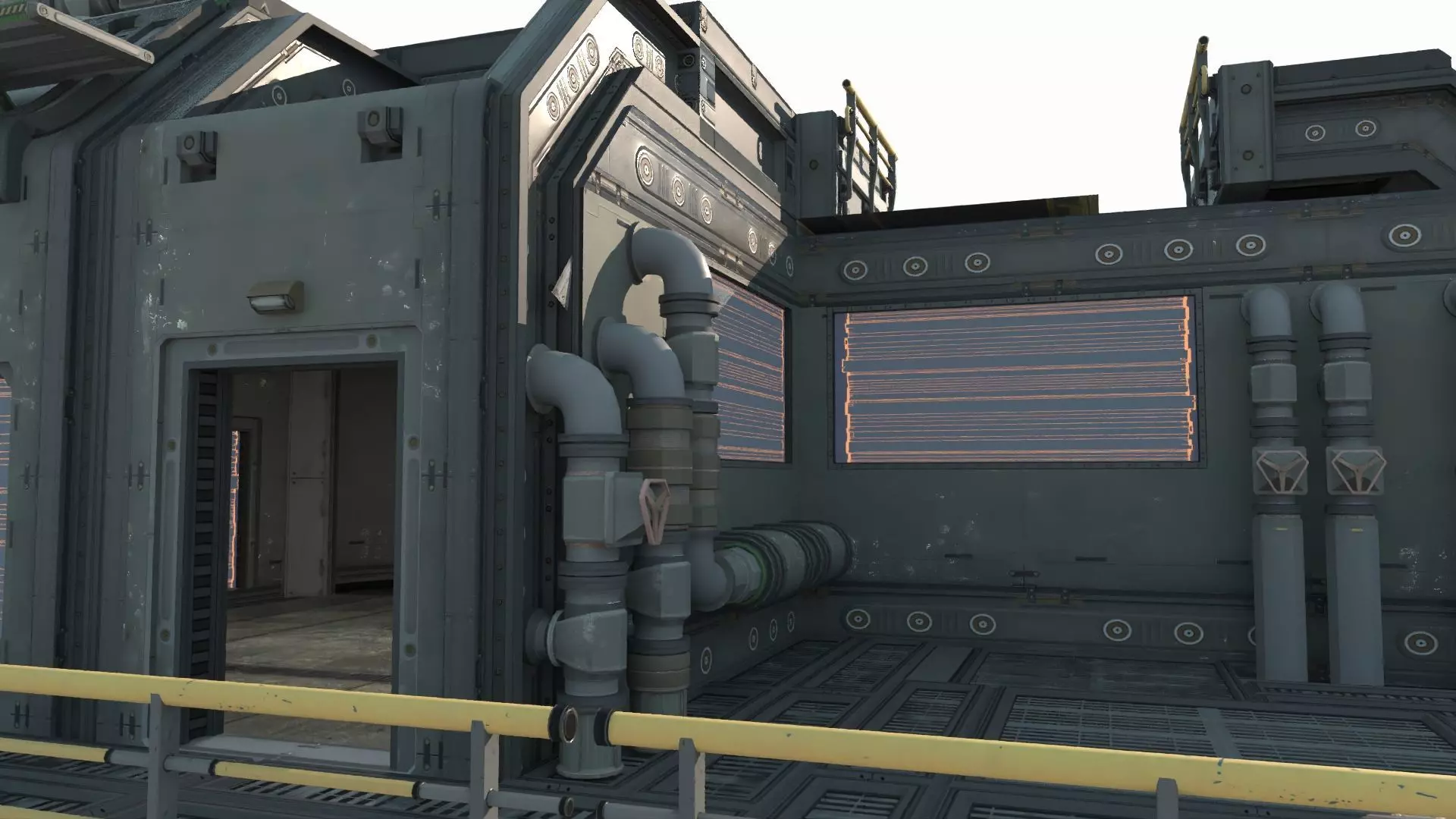 Future Sci-Fi Science Camp House 3D model_9