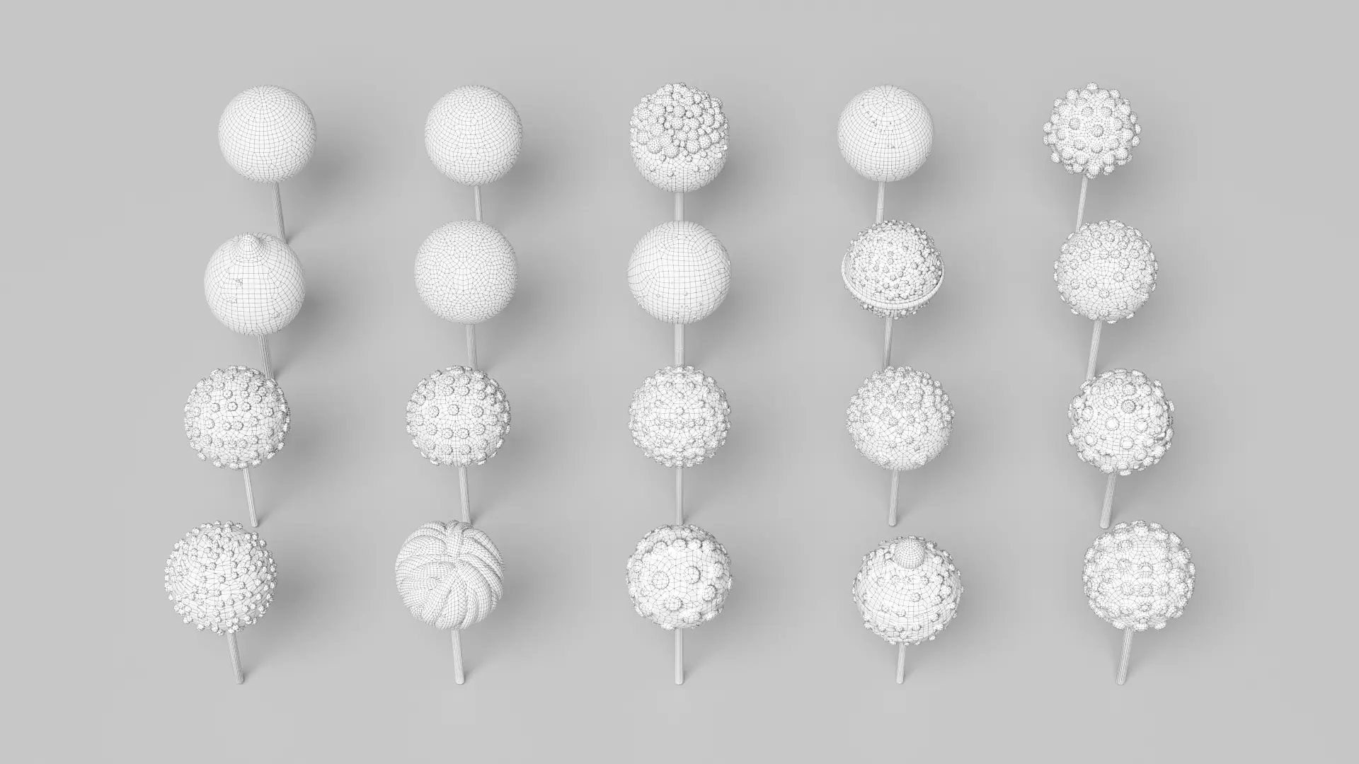 Christmas style spherical lollipop 3D model_7