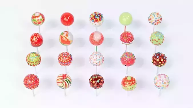 Christmas style spherical lollipop