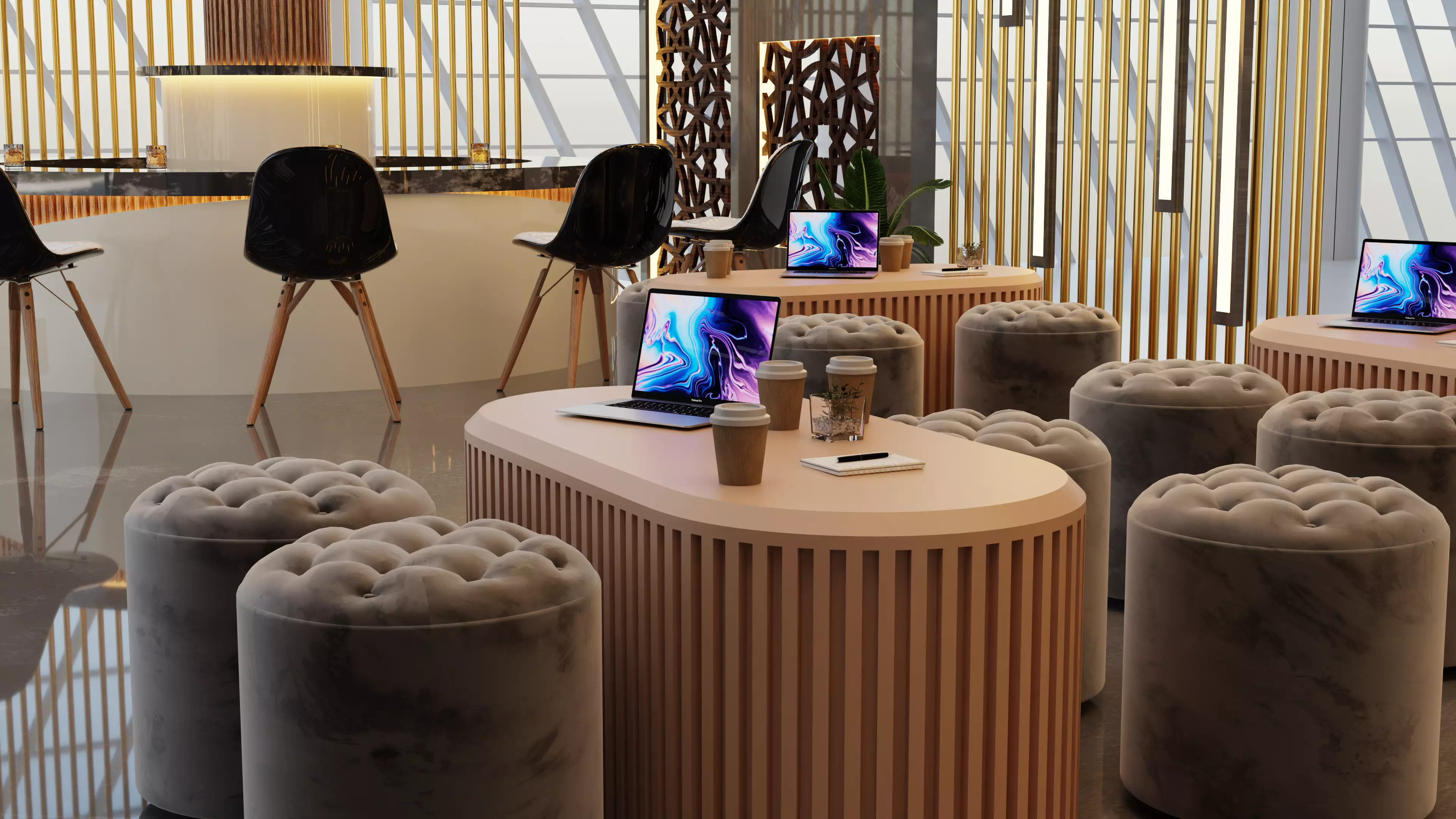 Modern Arabic Exhibition Booth Luxury Event Stand Design 3D model_6