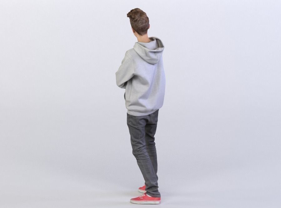 Brad 0051 Kid standing arms crossed 3D model_2