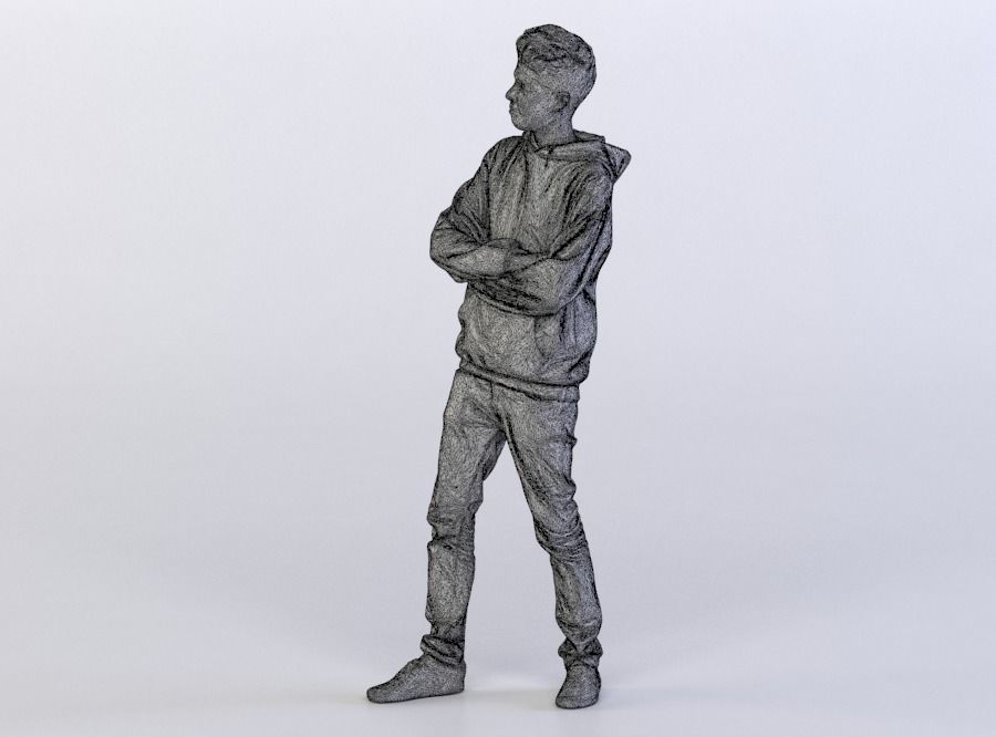 Brad 0051 Kid standing arms crossed 3D model_5