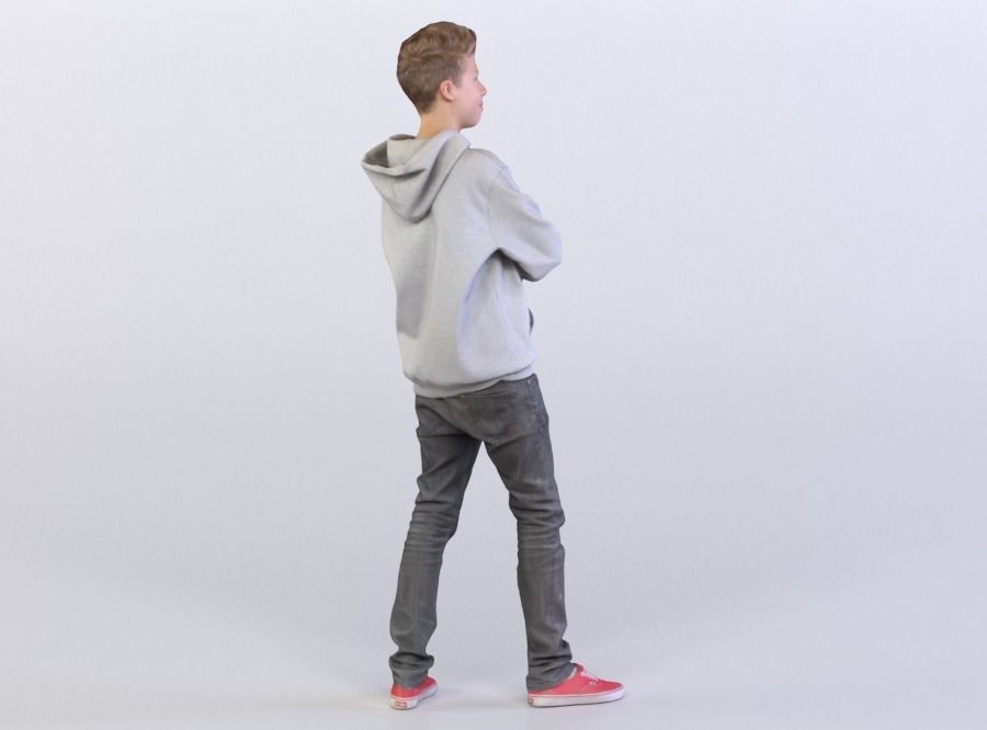 Brad 0051 Kid standing arms crossed 3D model_3