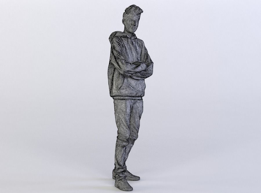 Brad 0051 Kid standing arms crossed 3D model_4