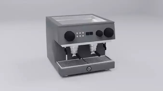 Low Poly Espresso Coffee Machine Low-poly 3D model