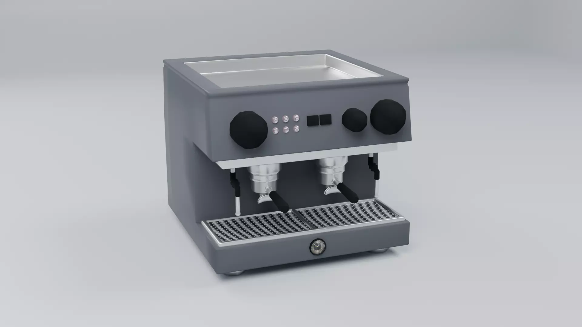 Low Poly Espresso Coffee Machine Low-poly 3D model_0