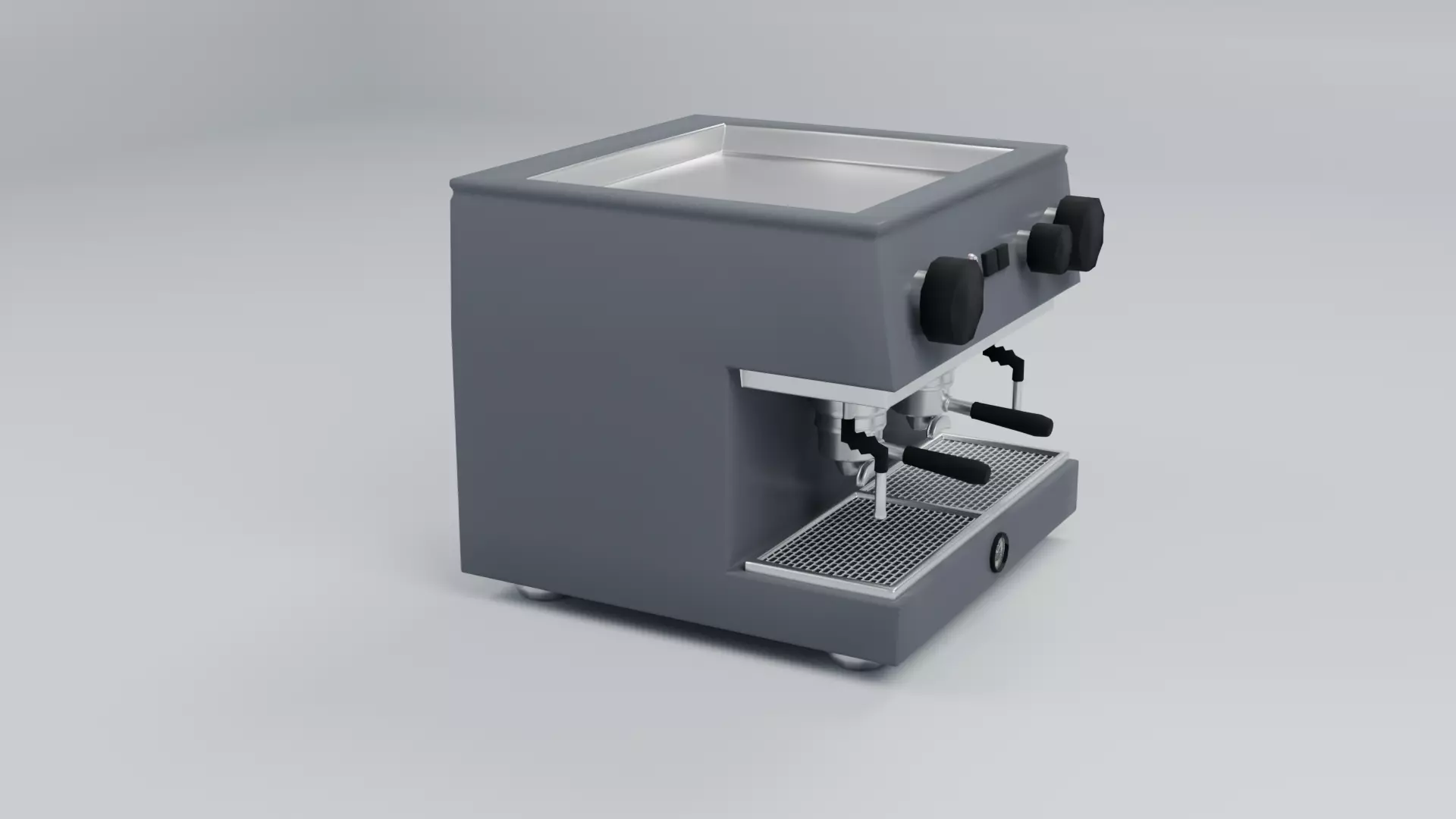 Low Poly Espresso Coffee Machine Low-poly 3D model_1