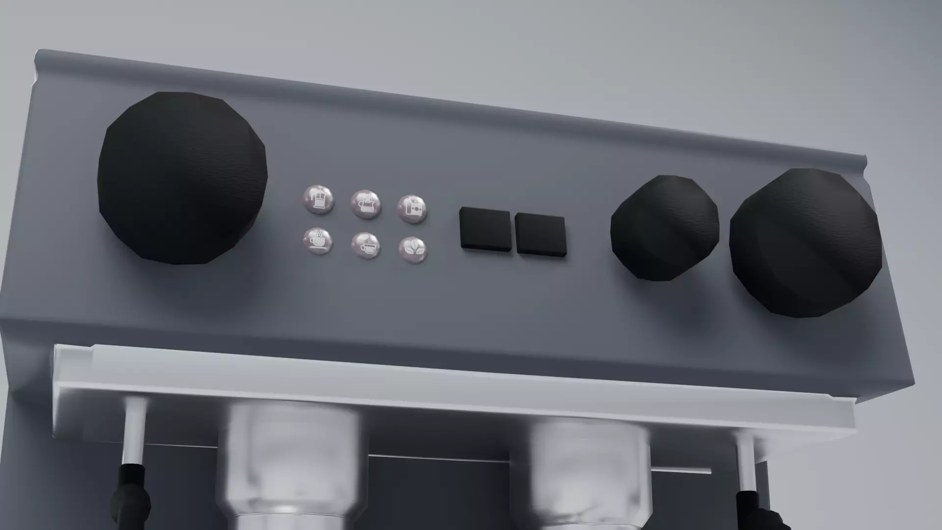 Low Poly Espresso Coffee Machine Low-poly 3D model_4