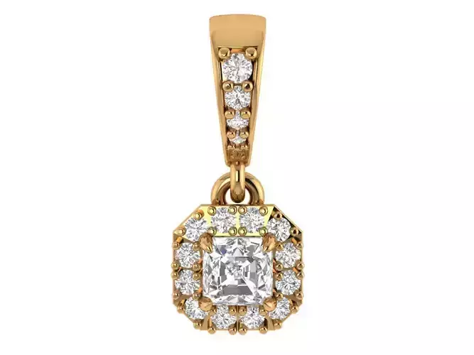 Asscher Solitaire Pendant