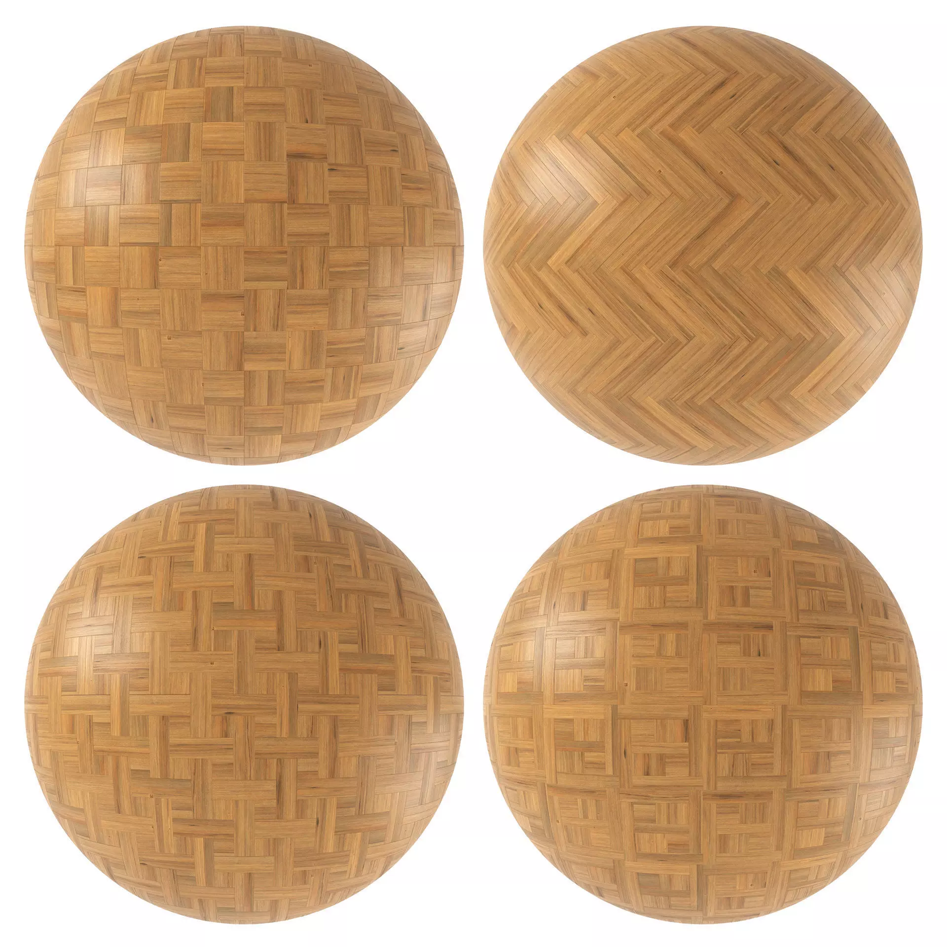 Parquet - Laminate - Wooden floor 4 in 1 3D model_0