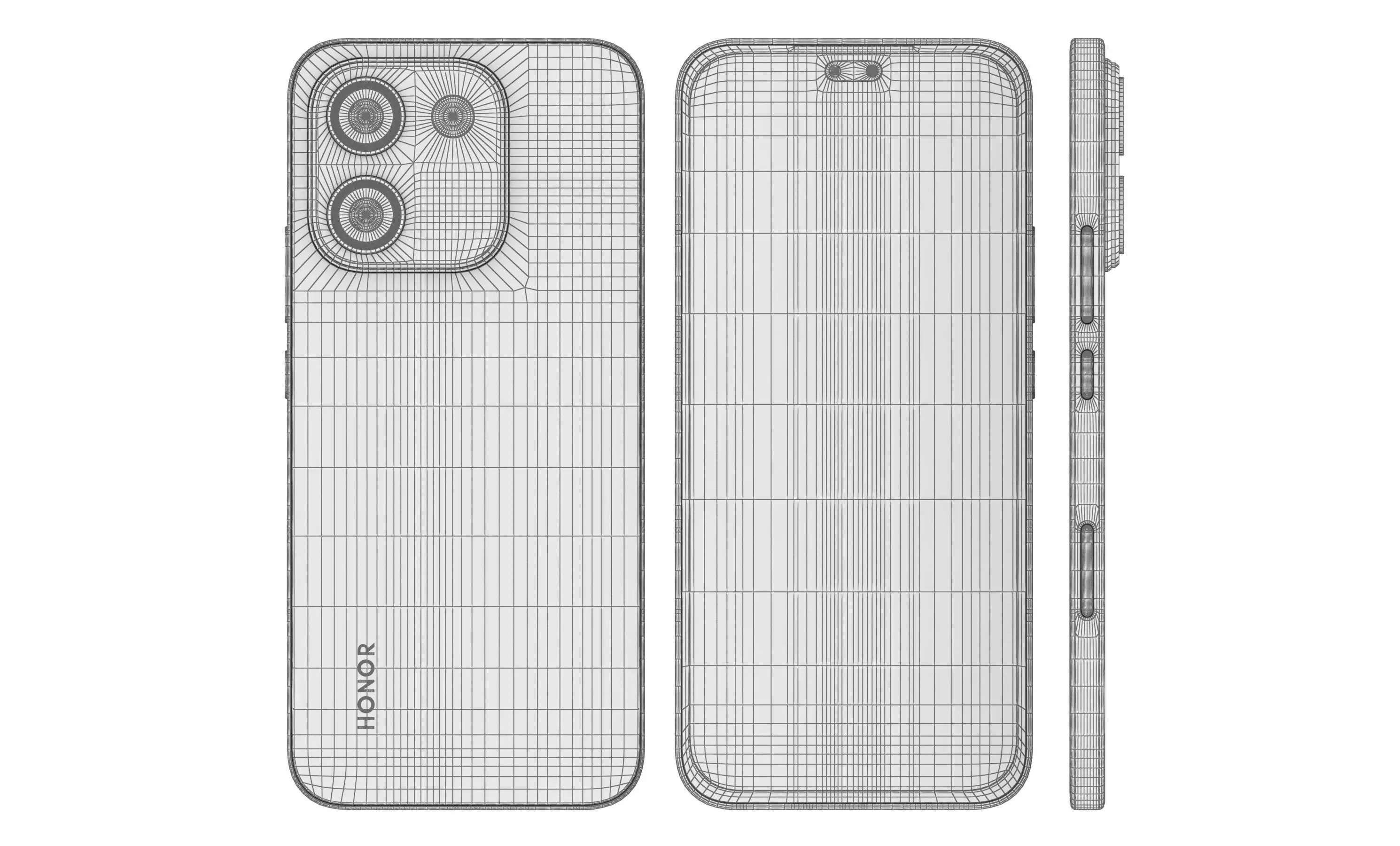 Honor X70i All Colors High Poly 3D model_13