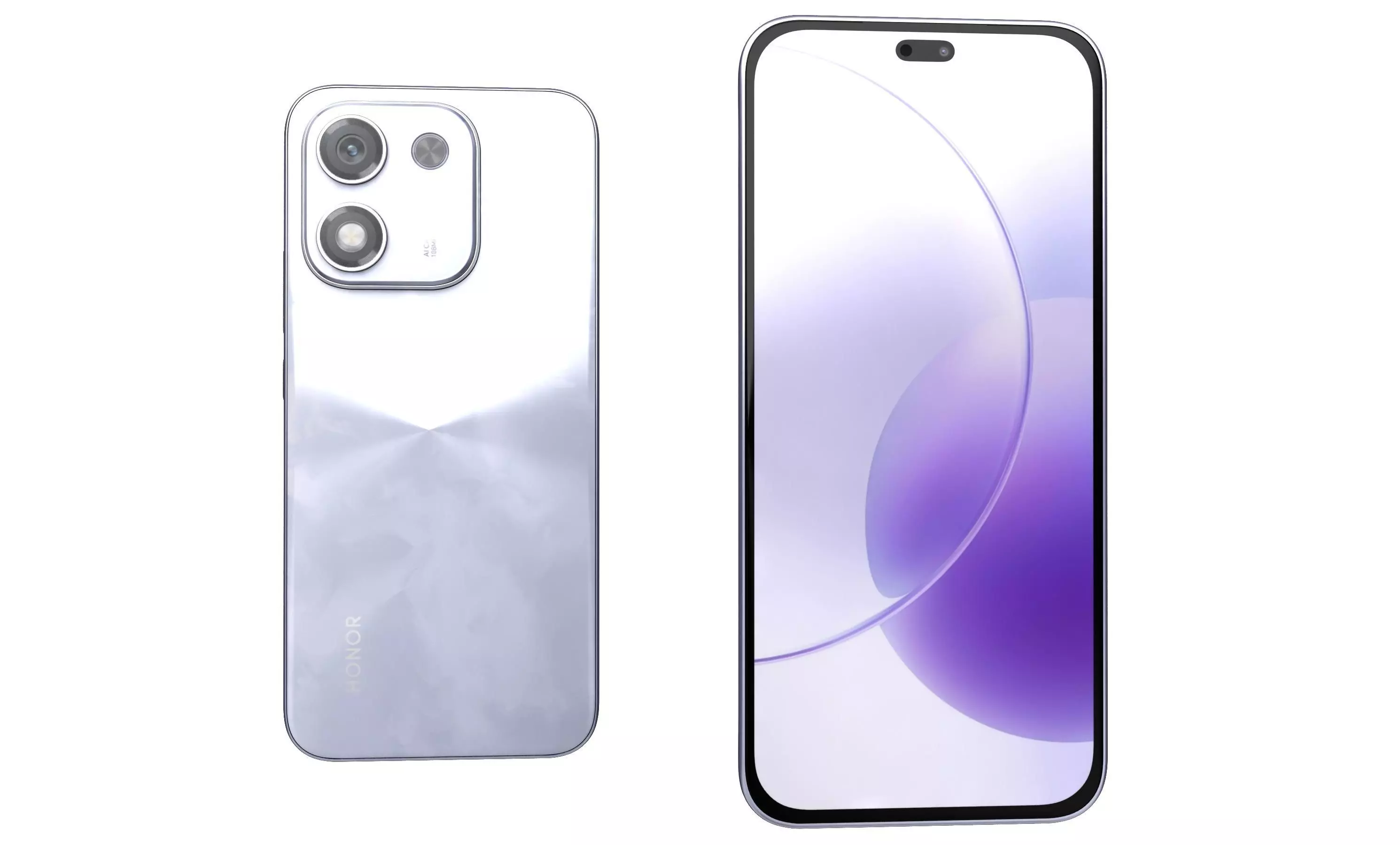 Honor X70i Magnolia Purple High Poly 3D model_2