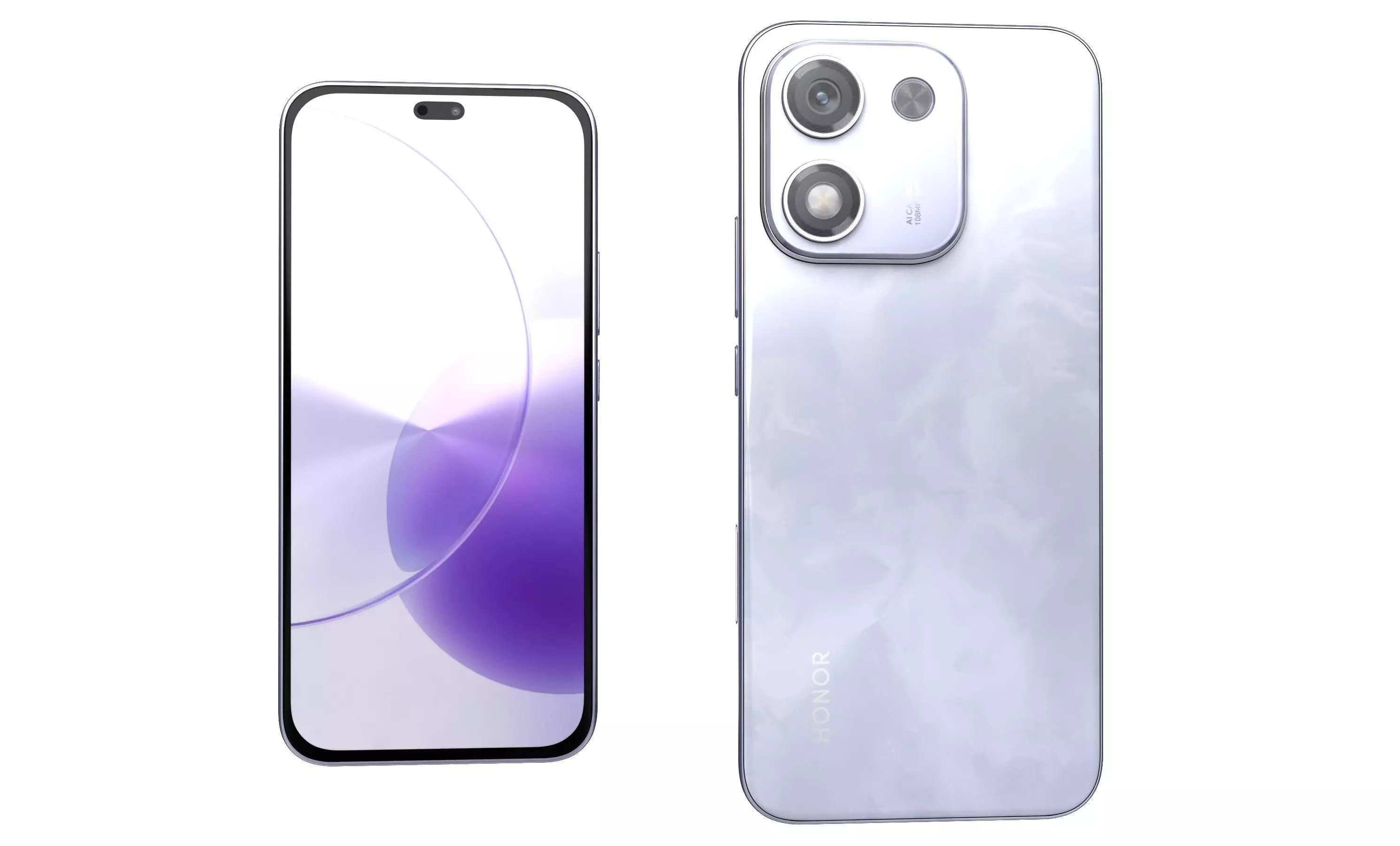 Honor X70i Magnolia Purple High Poly 3D model_5