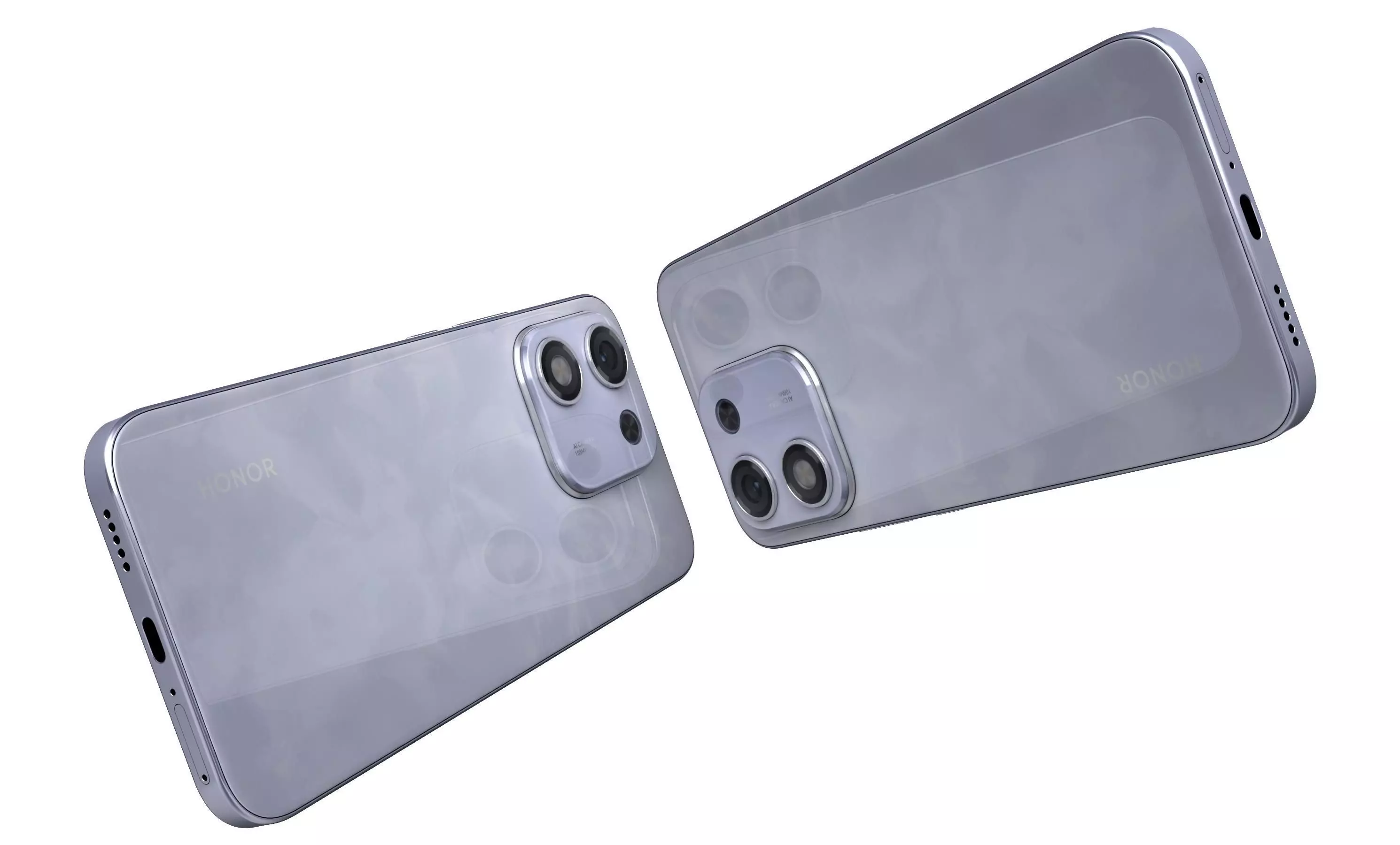 Honor X70i Magnolia Purple High Poly 3D model_15