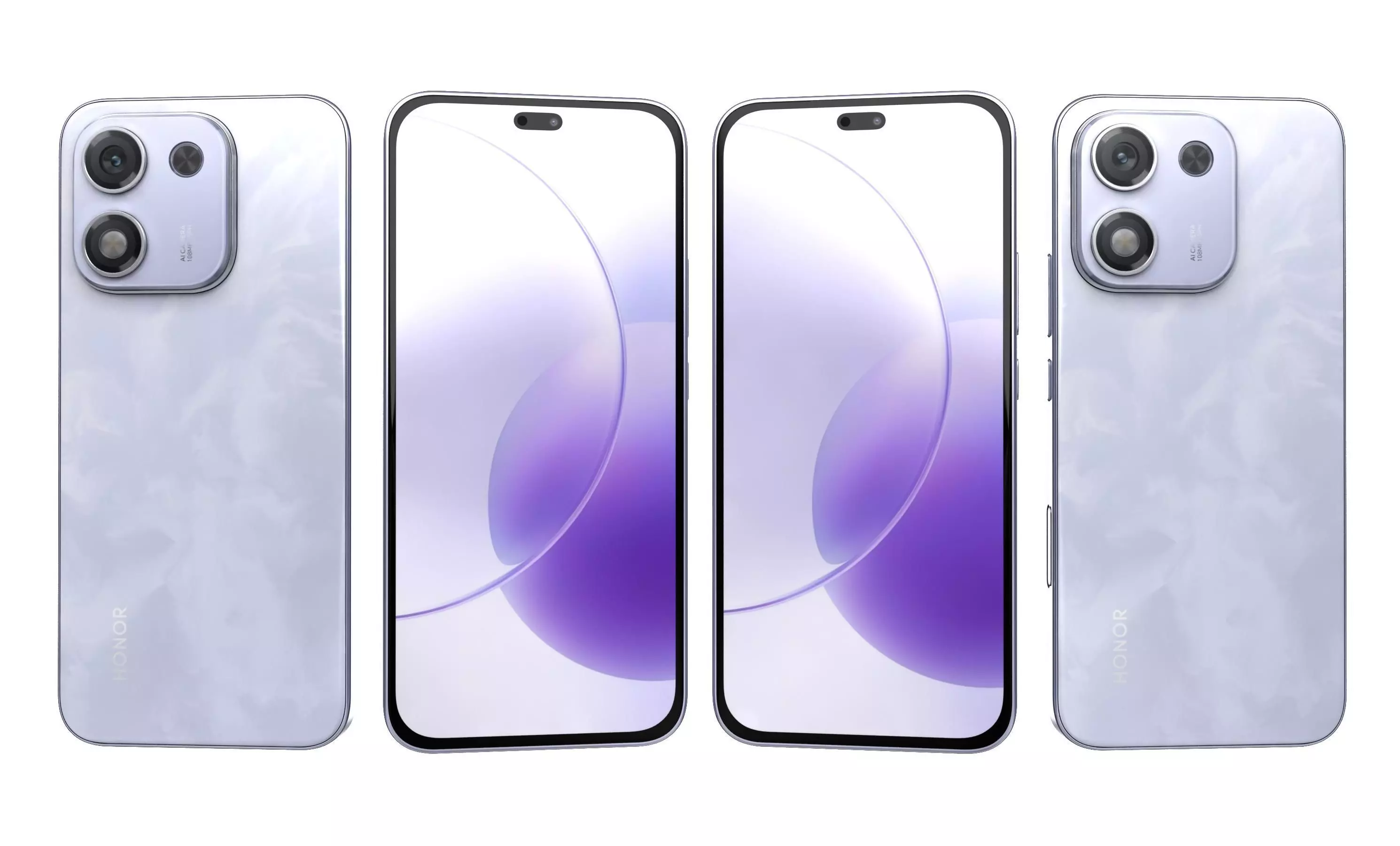 Honor X70i Magnolia Purple High Poly 3D model_4