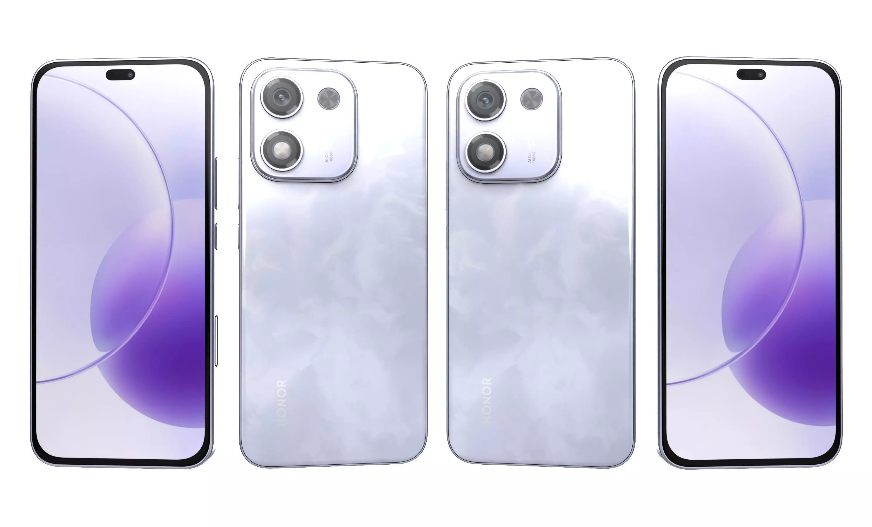 Honor X70i Magnolia Purple High Poly 3D model_9