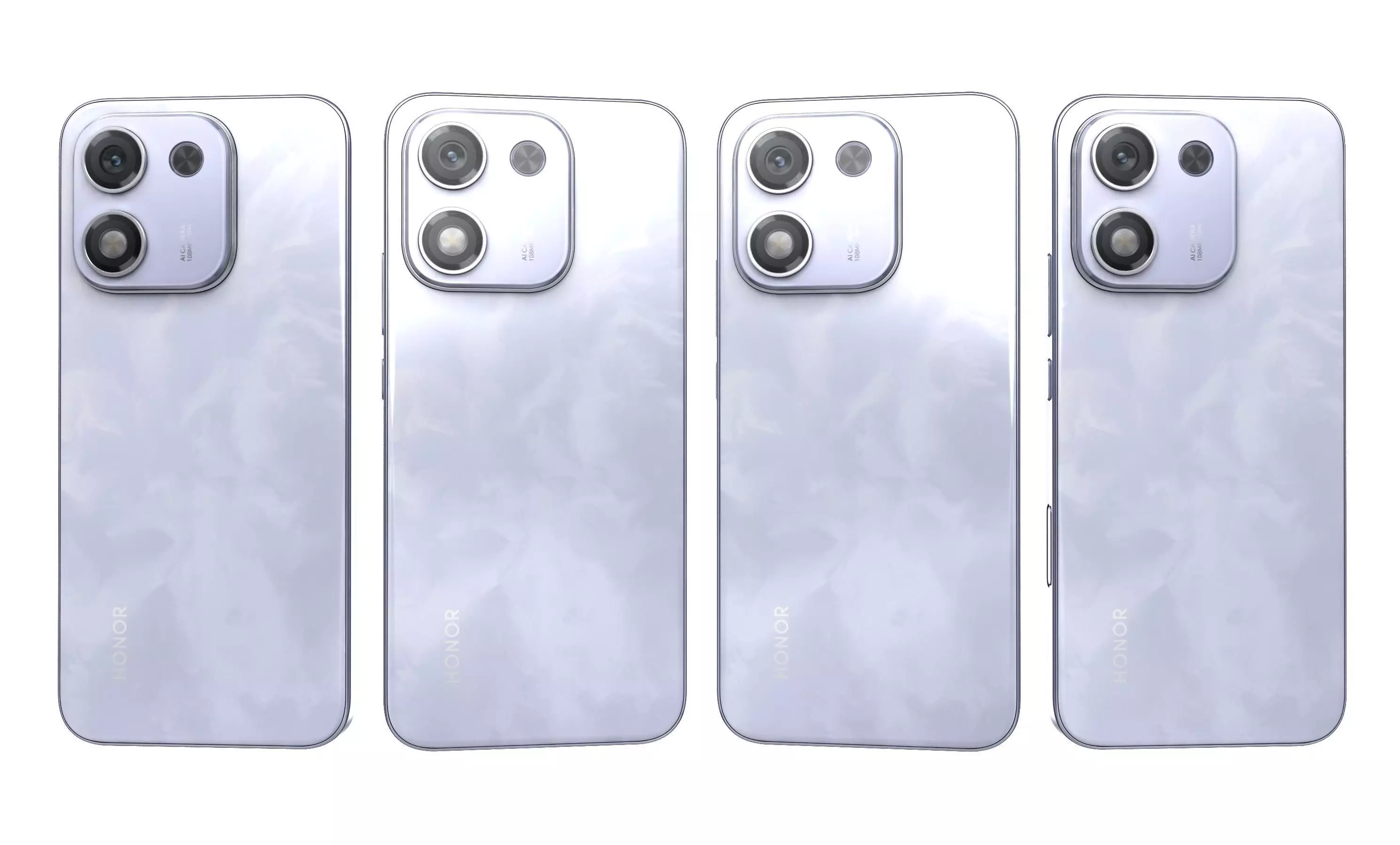 Honor X70i Magnolia Purple High Poly 3D model_6