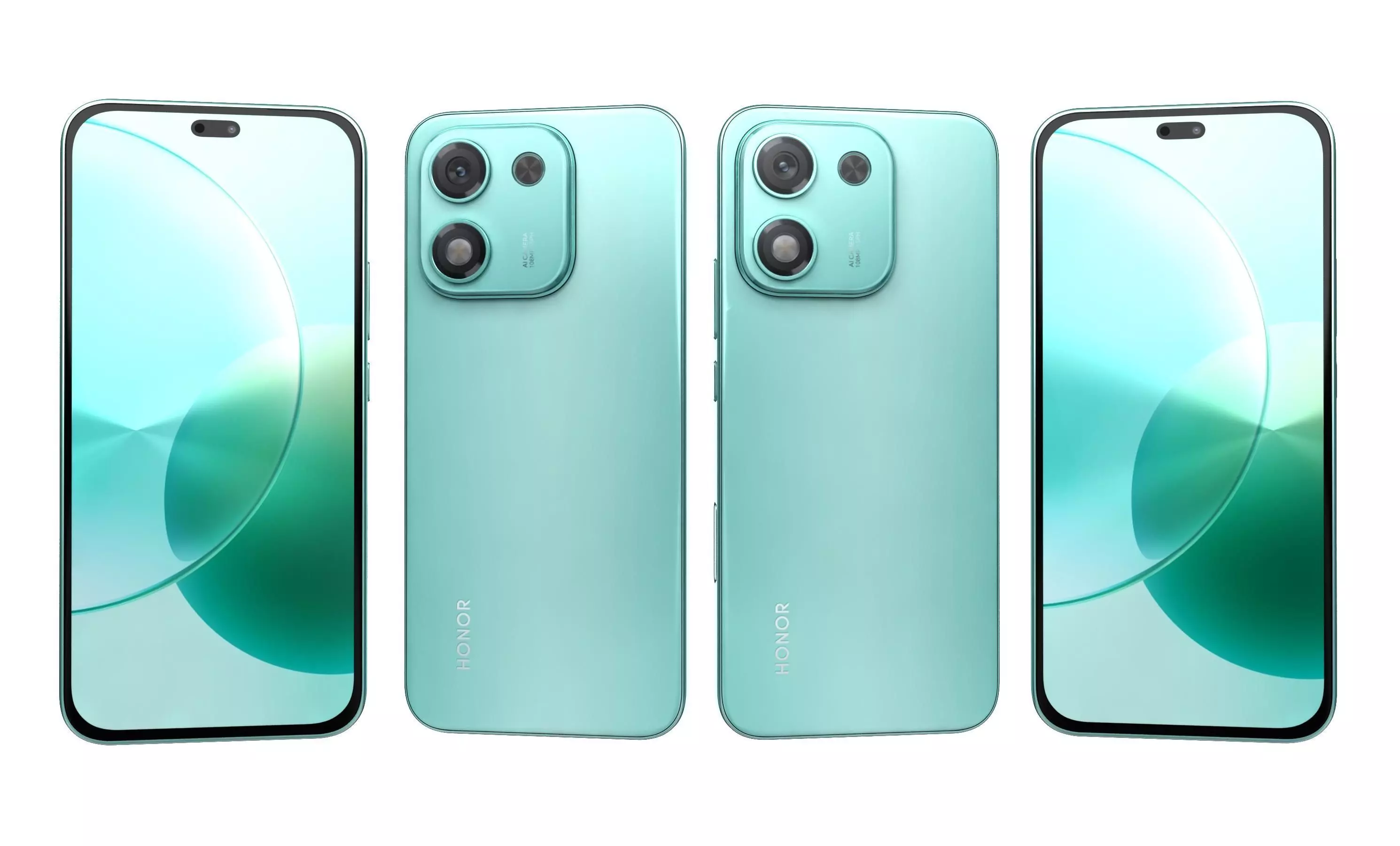 Honor X70i Sky Blue High Poly 3D model_21
