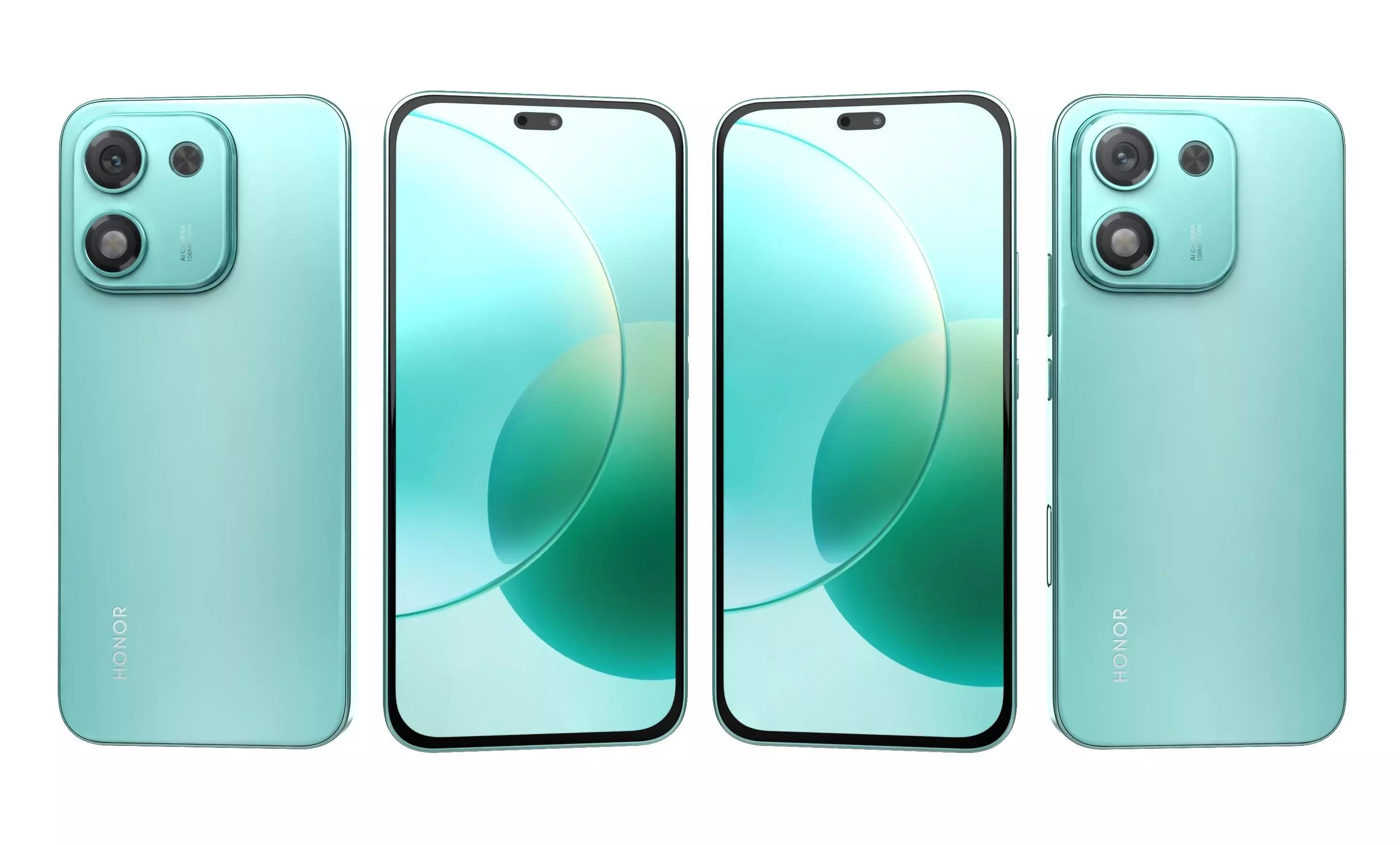 Honor X70i Sky Blue High Poly 3D model_27