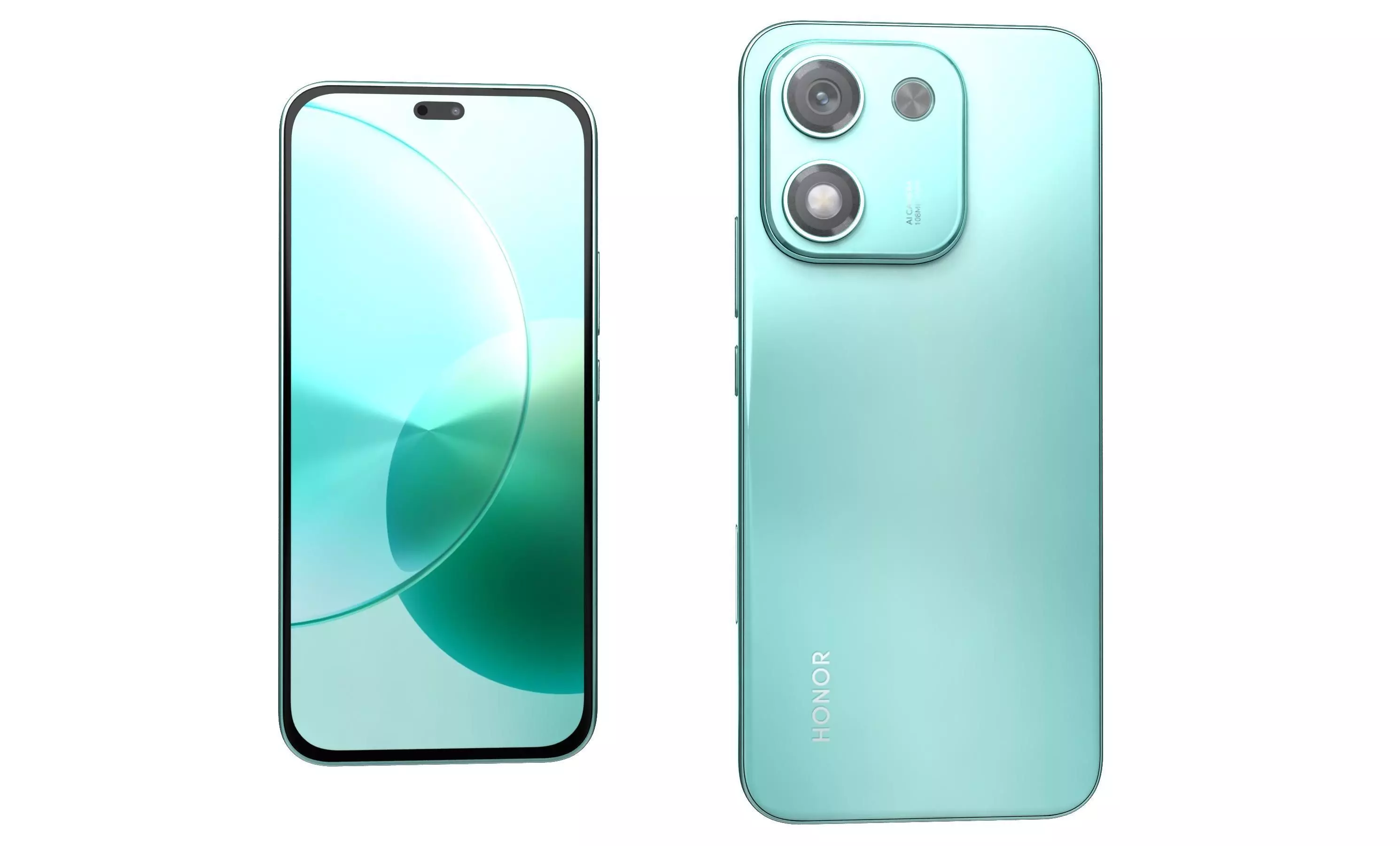 Honor X70i Sky Blue High Poly 3D model_1