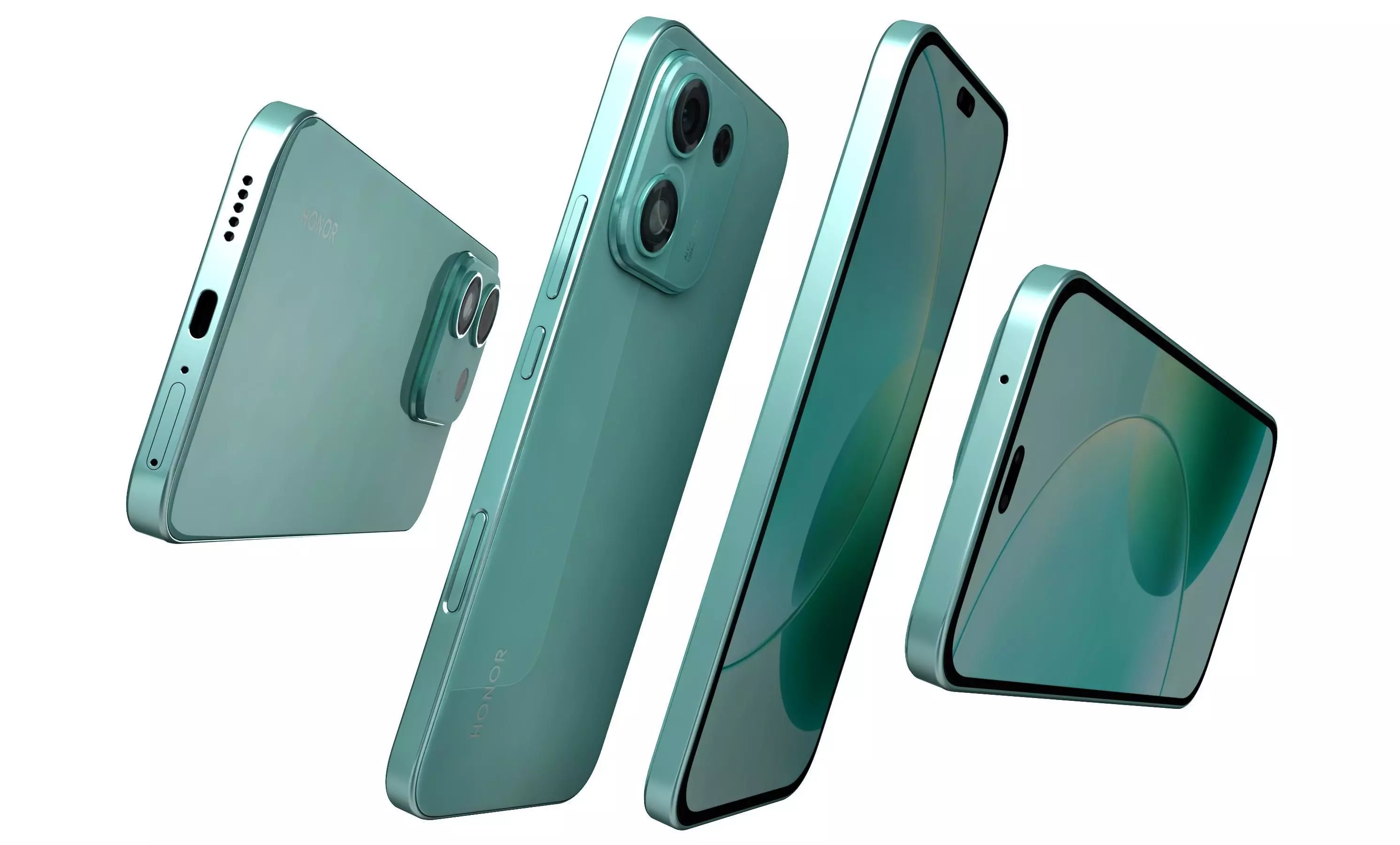Honor X70i Sky Blue High Poly 3D model_5