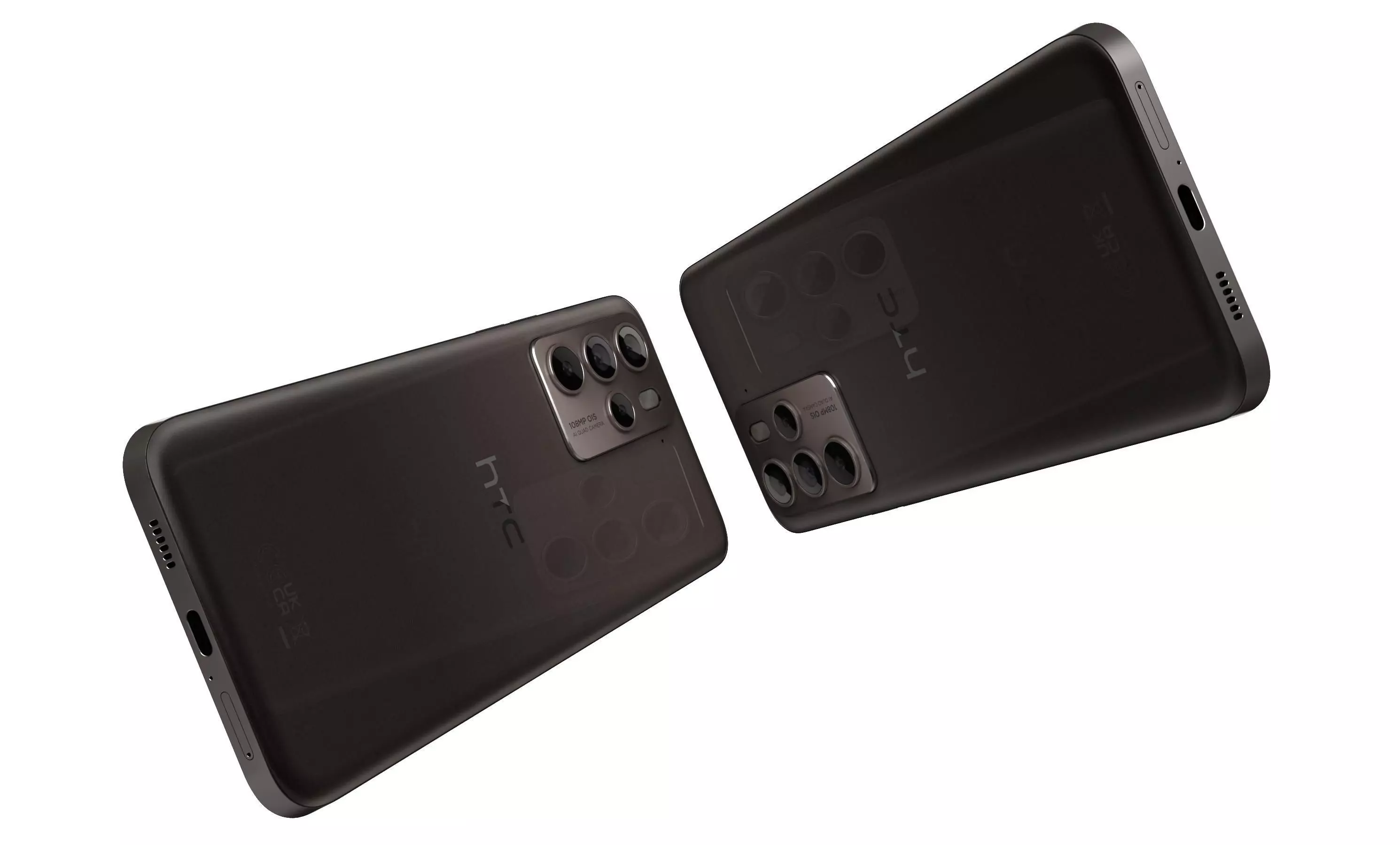 HTC U23 Pro Brown High Poly 3D model_9