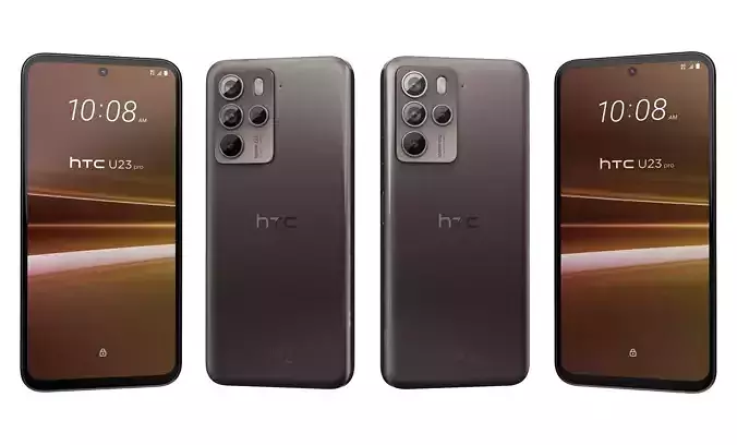 HTC U23 Pro Brown High Poly 3D model HTC U23 Pro Brown High Poly 3D model