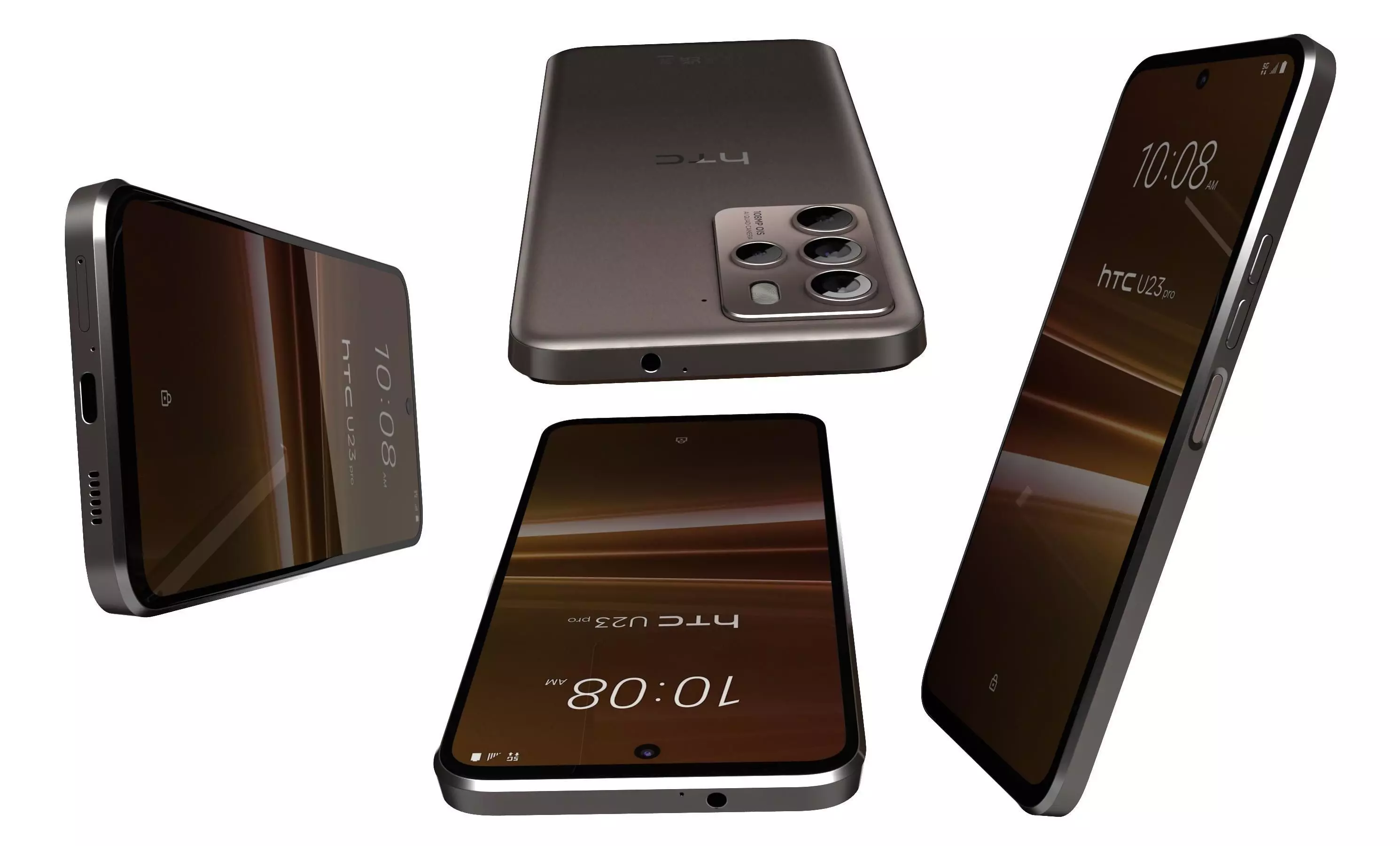 HTC U23 Pro Brown High Poly 3D model_17