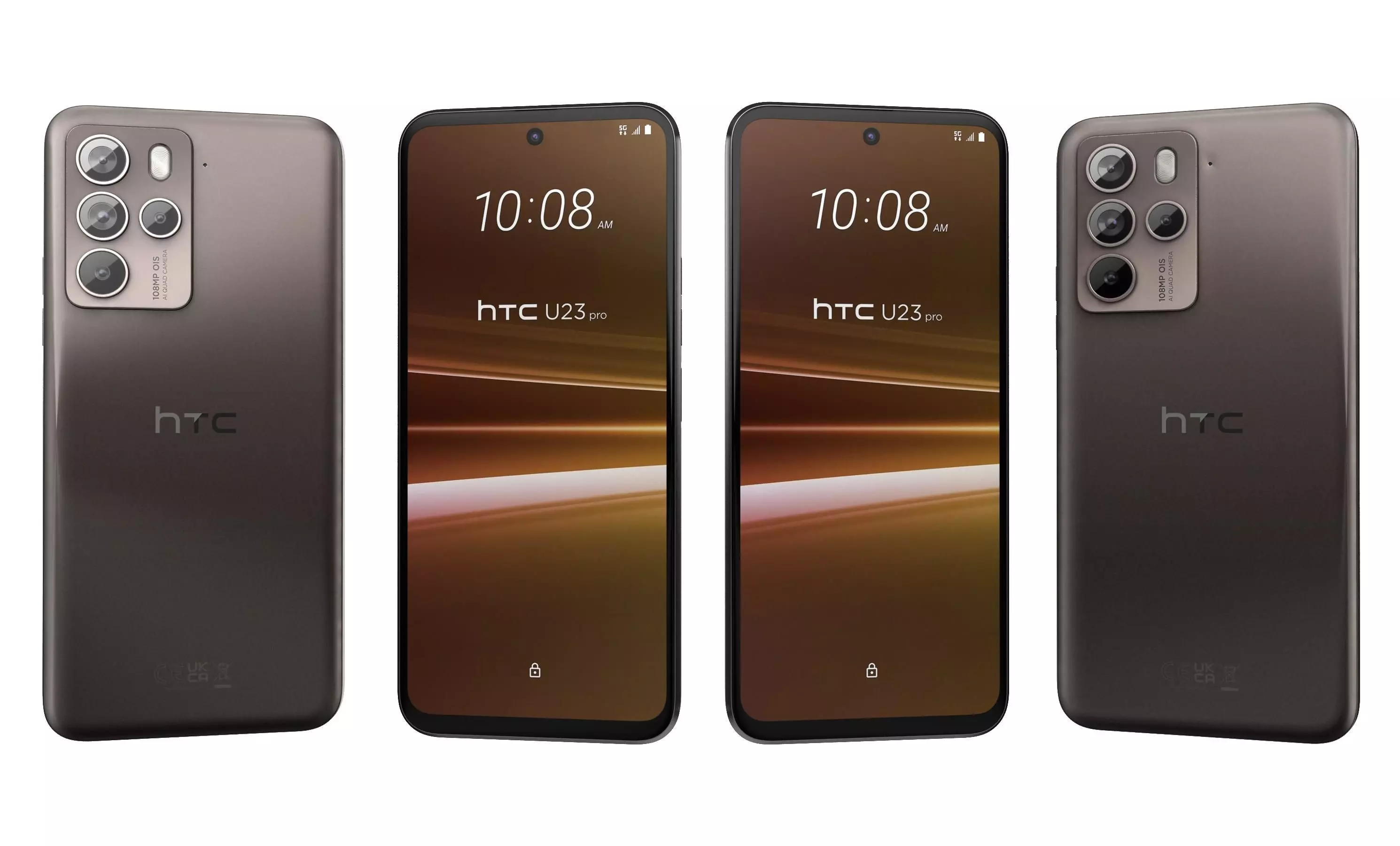 HTC U23 Pro Brown And White High Poly 3D model_33