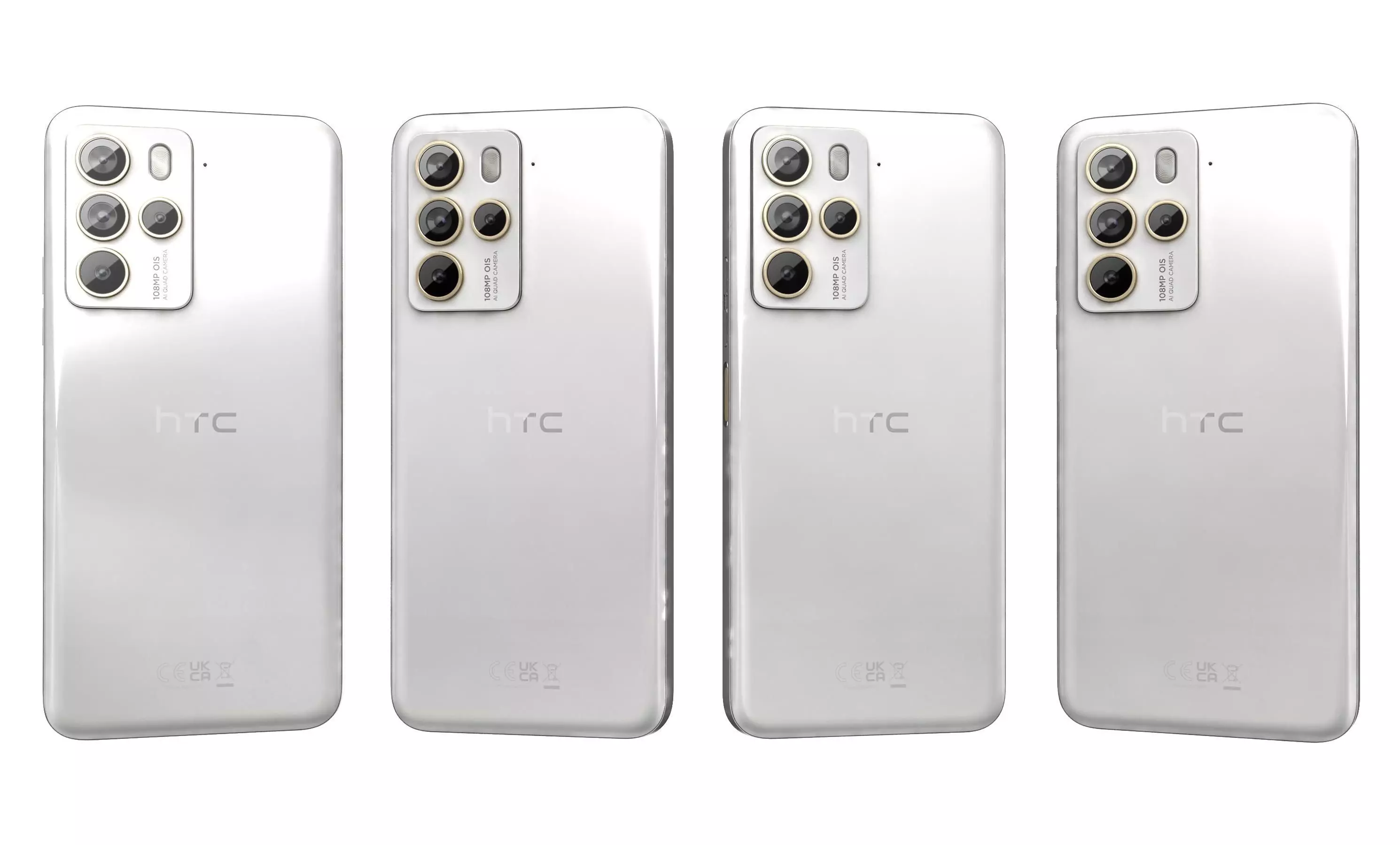 HTC U23 Pro Brown And White High Poly 3D model_6