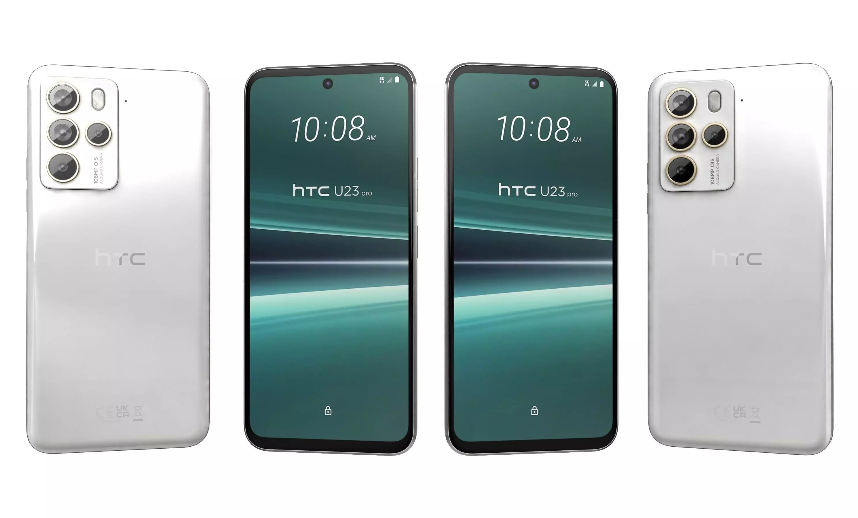 HTC U23 Pro Brown And White High Poly 3D model_7