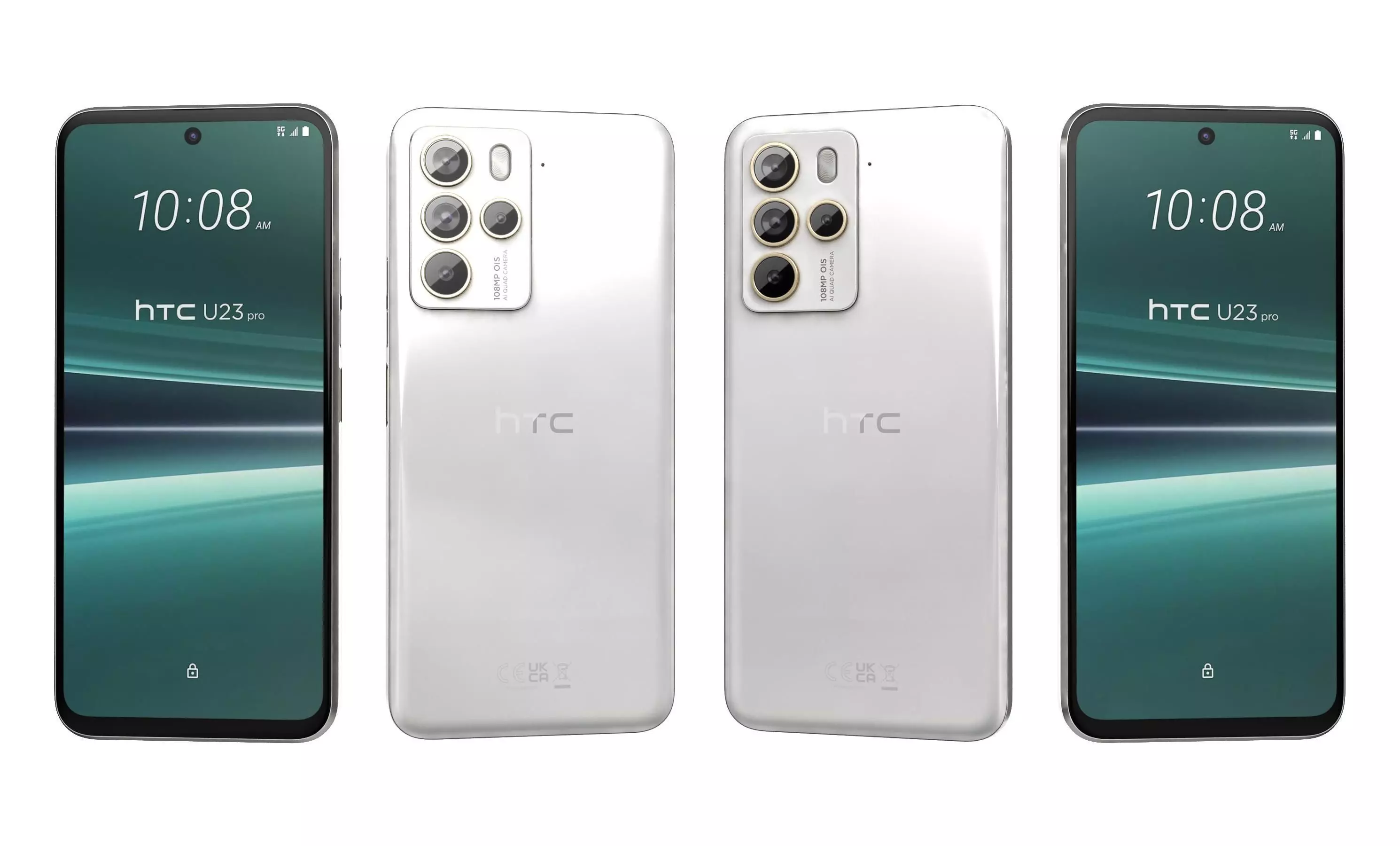 HTC U23 Pro Brown And White High Poly 3D model_2