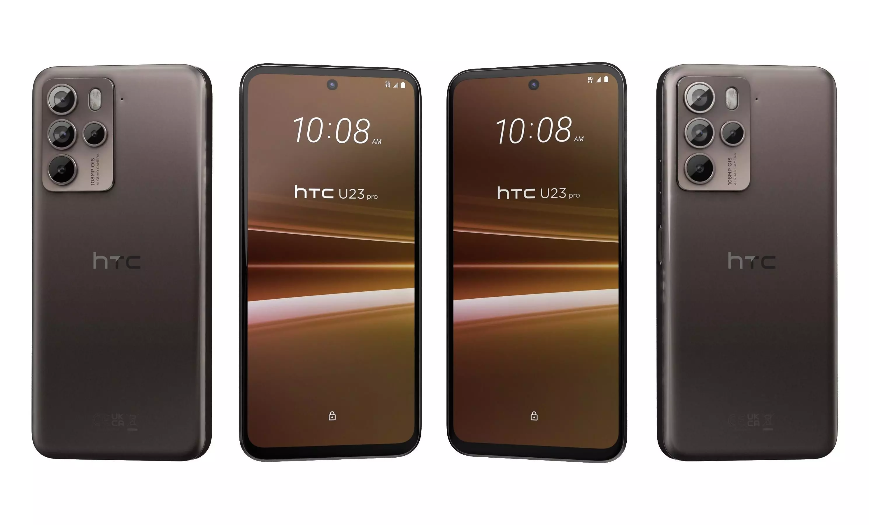 HTC U23 Pro Brown And White High Poly 3D model_17