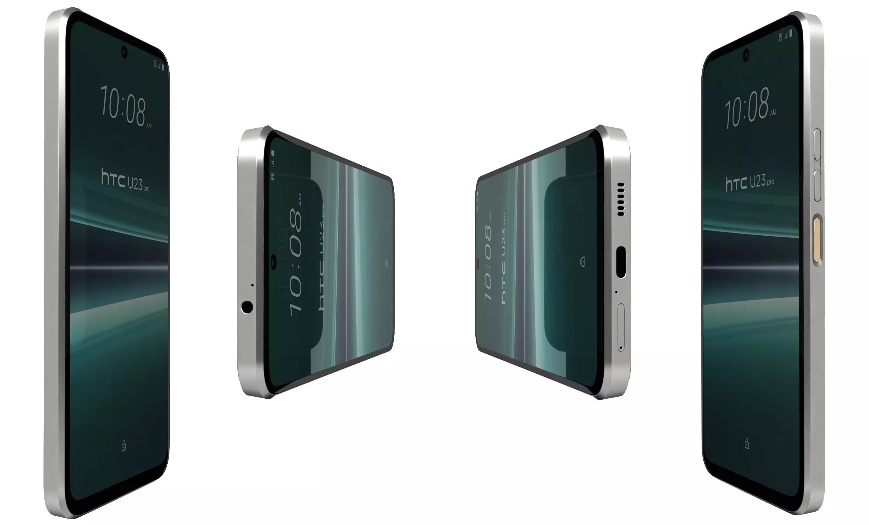 HTC U23 Pro Brown And White High Poly 3D model_8