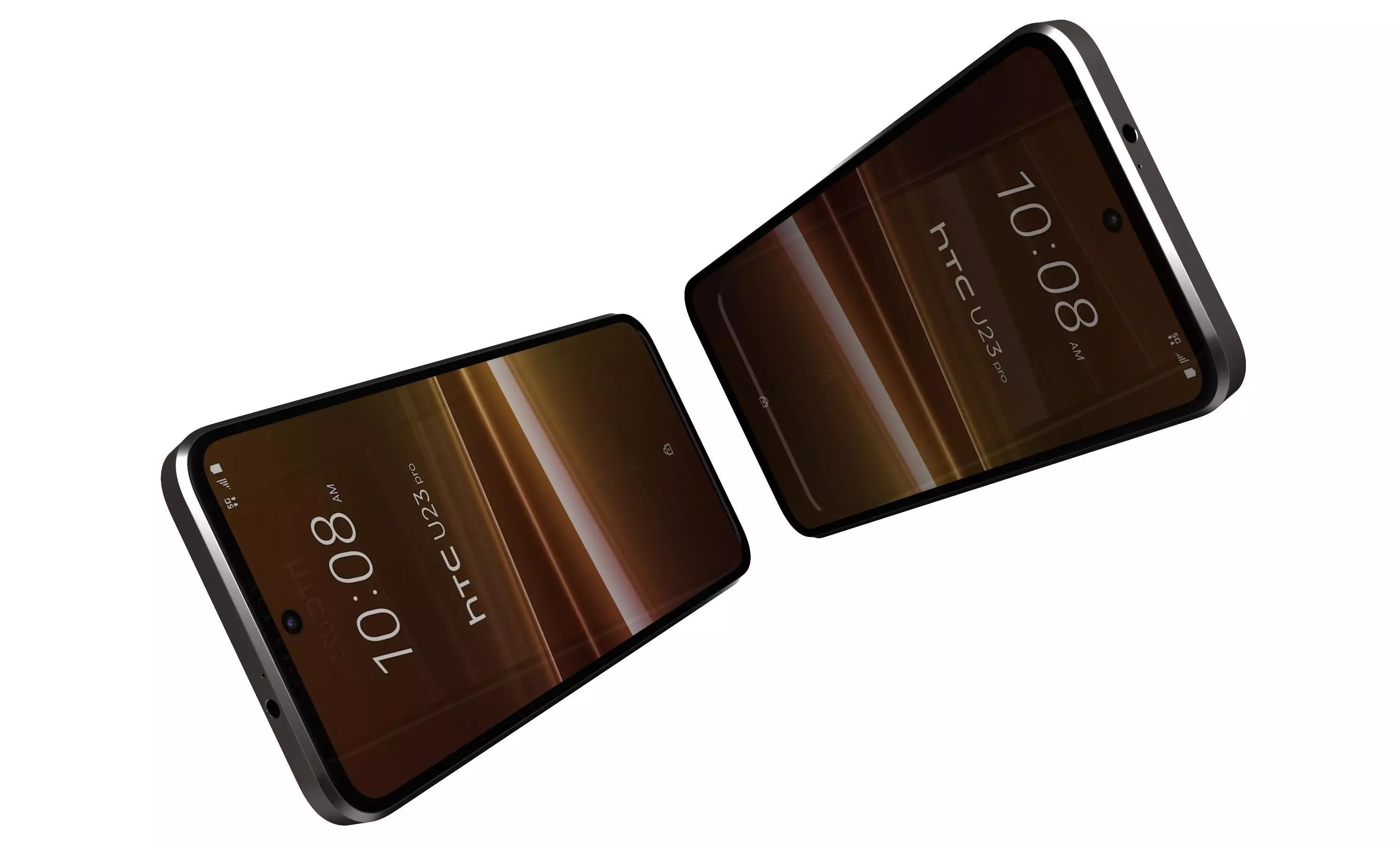 HTC U23 Pro Brown And White High Poly 3D model_47