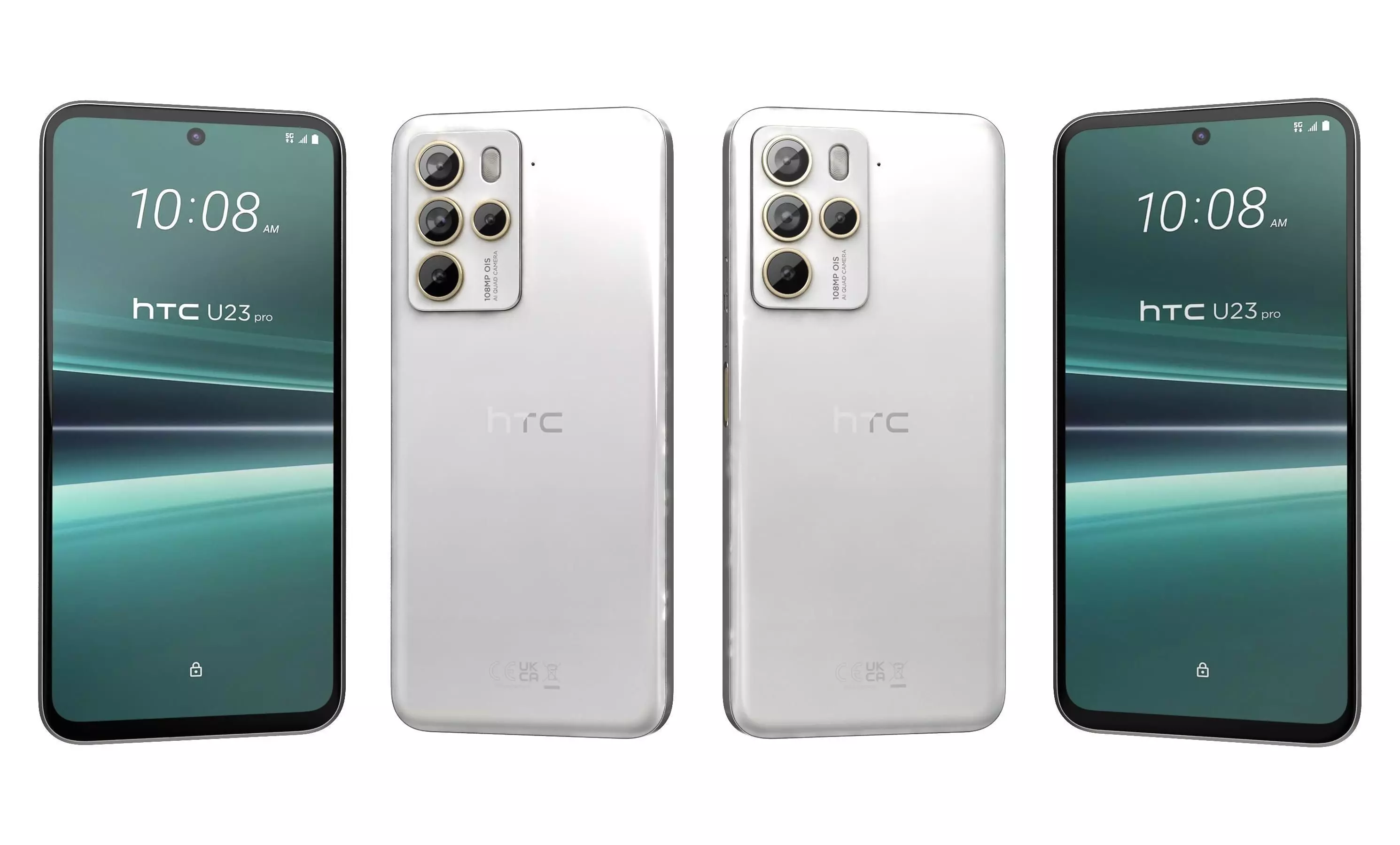 HTC U23 Pro Brown And White High Poly 3D model_1