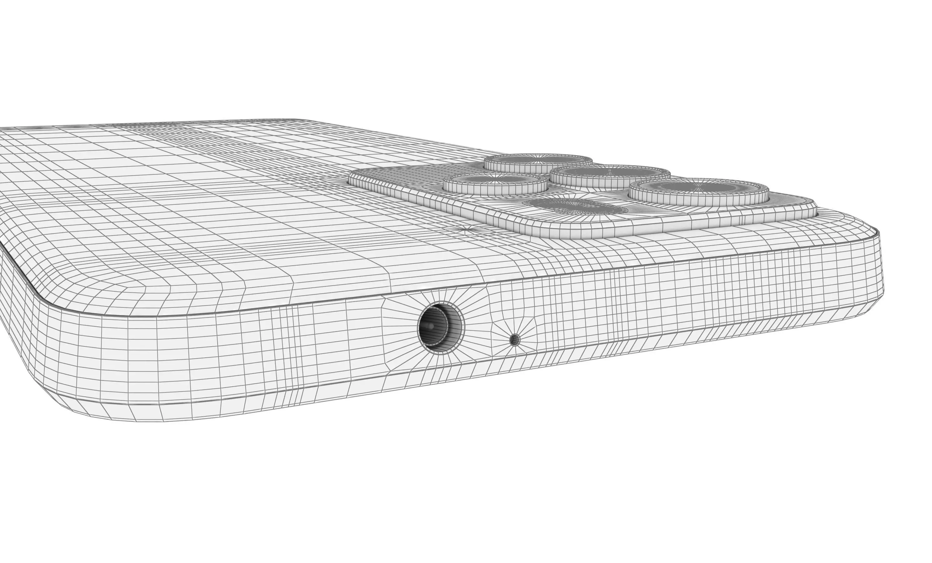 HTC U23 Pro Brown And White High Poly 3D model_41