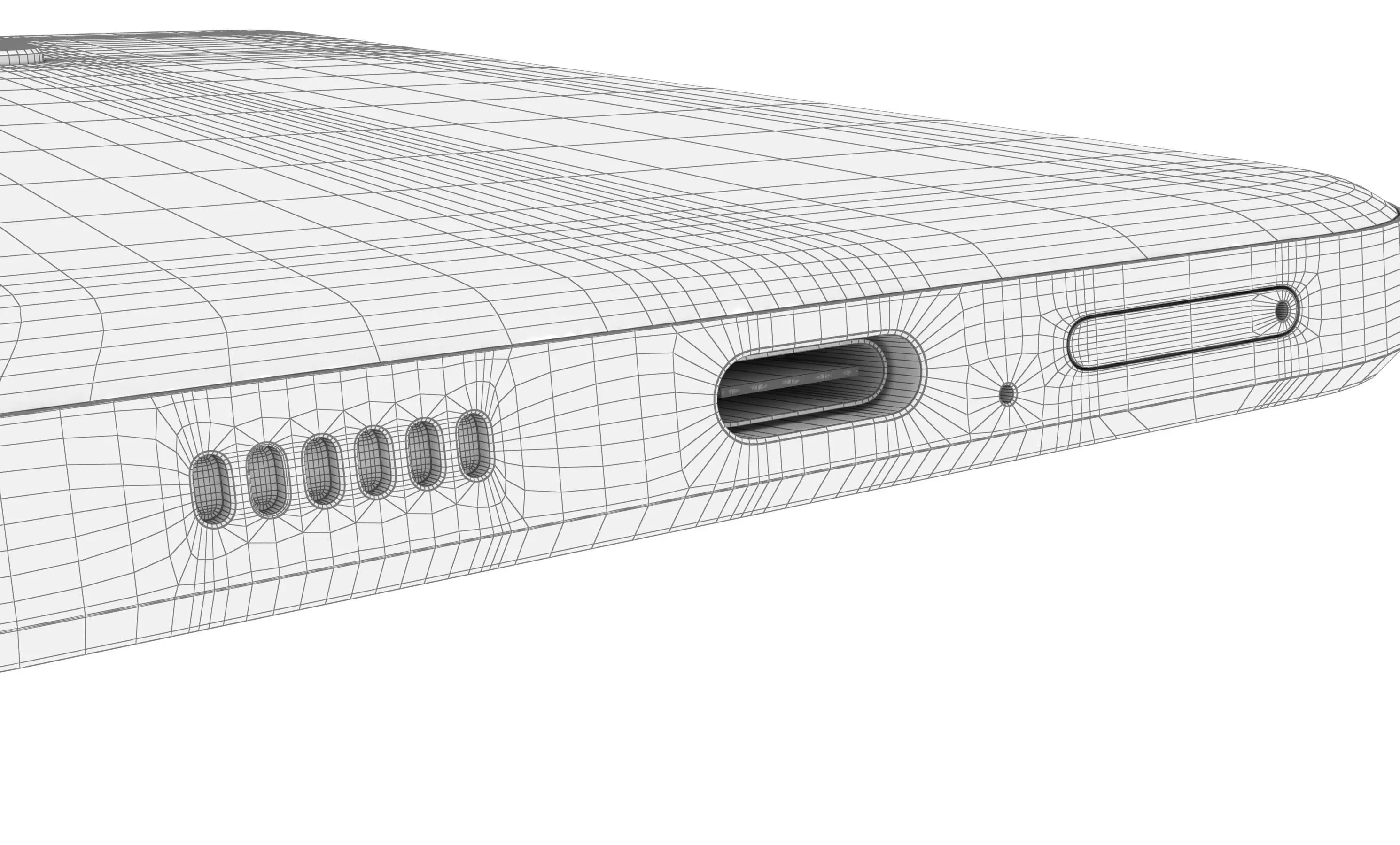 HTC U23 Pro Brown And White High Poly 3D model_42