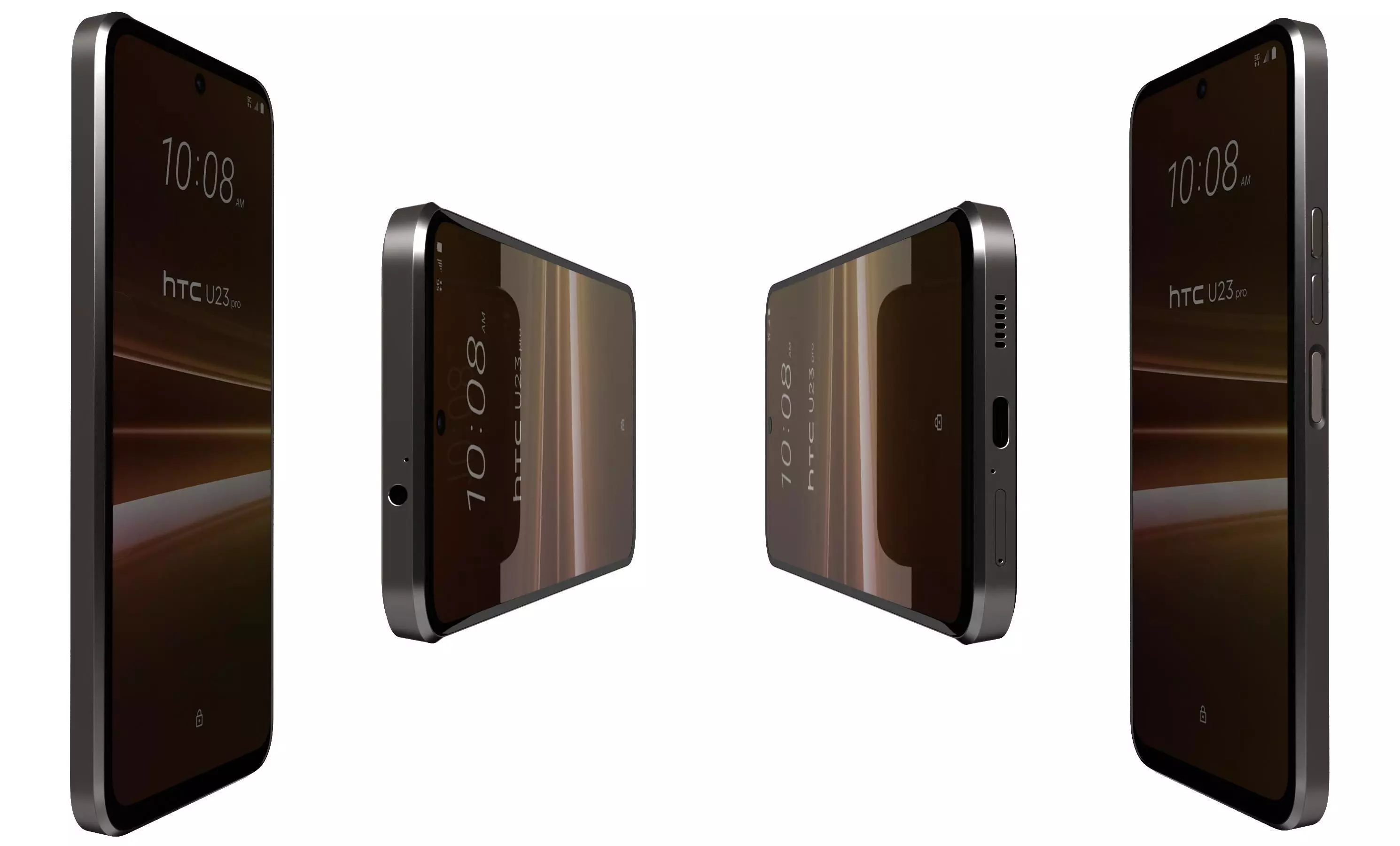 HTC U23 Pro Brown And White High Poly 3D model_16