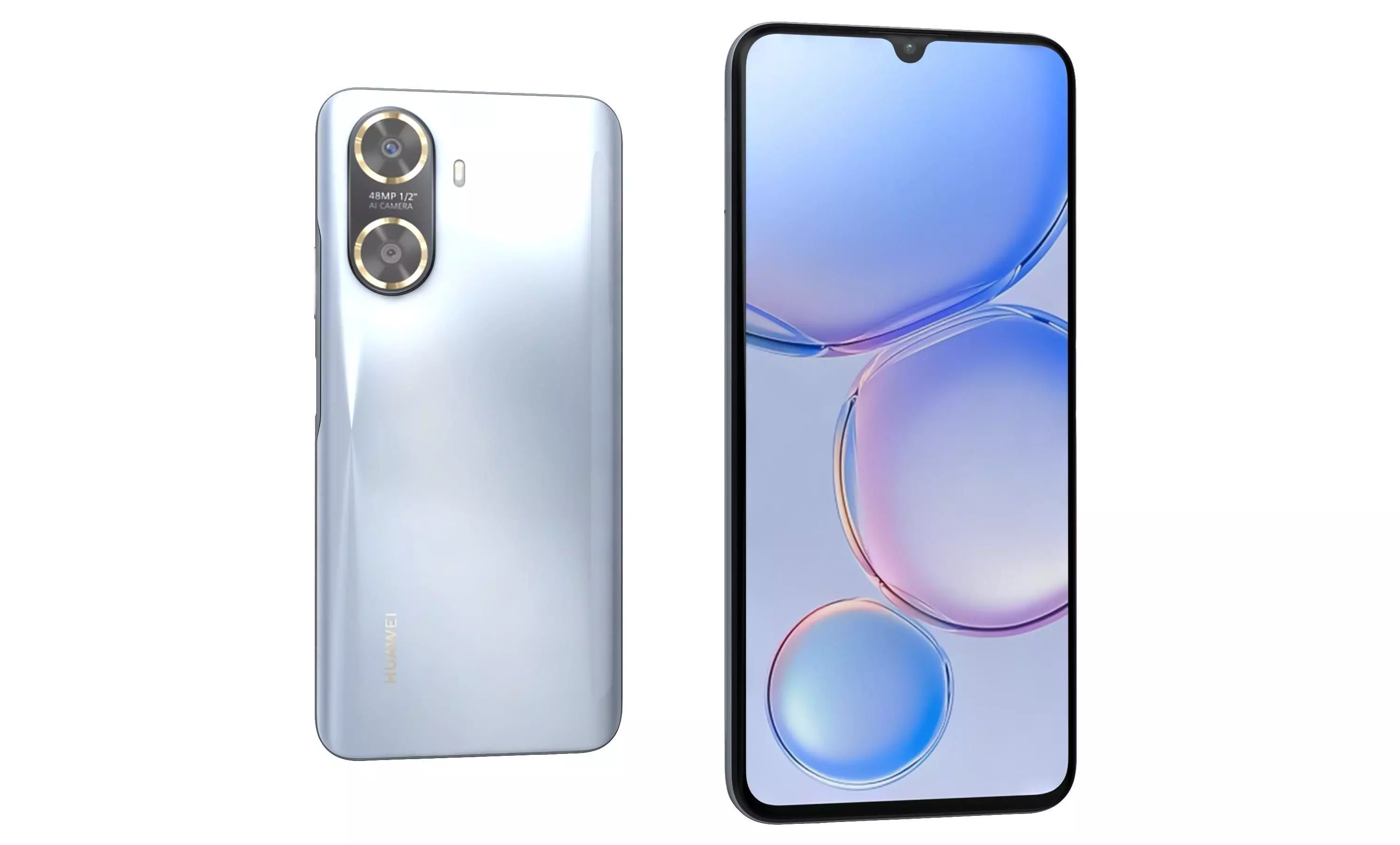 Huawei Enjoy 60 Blue High Poly 3D model_2