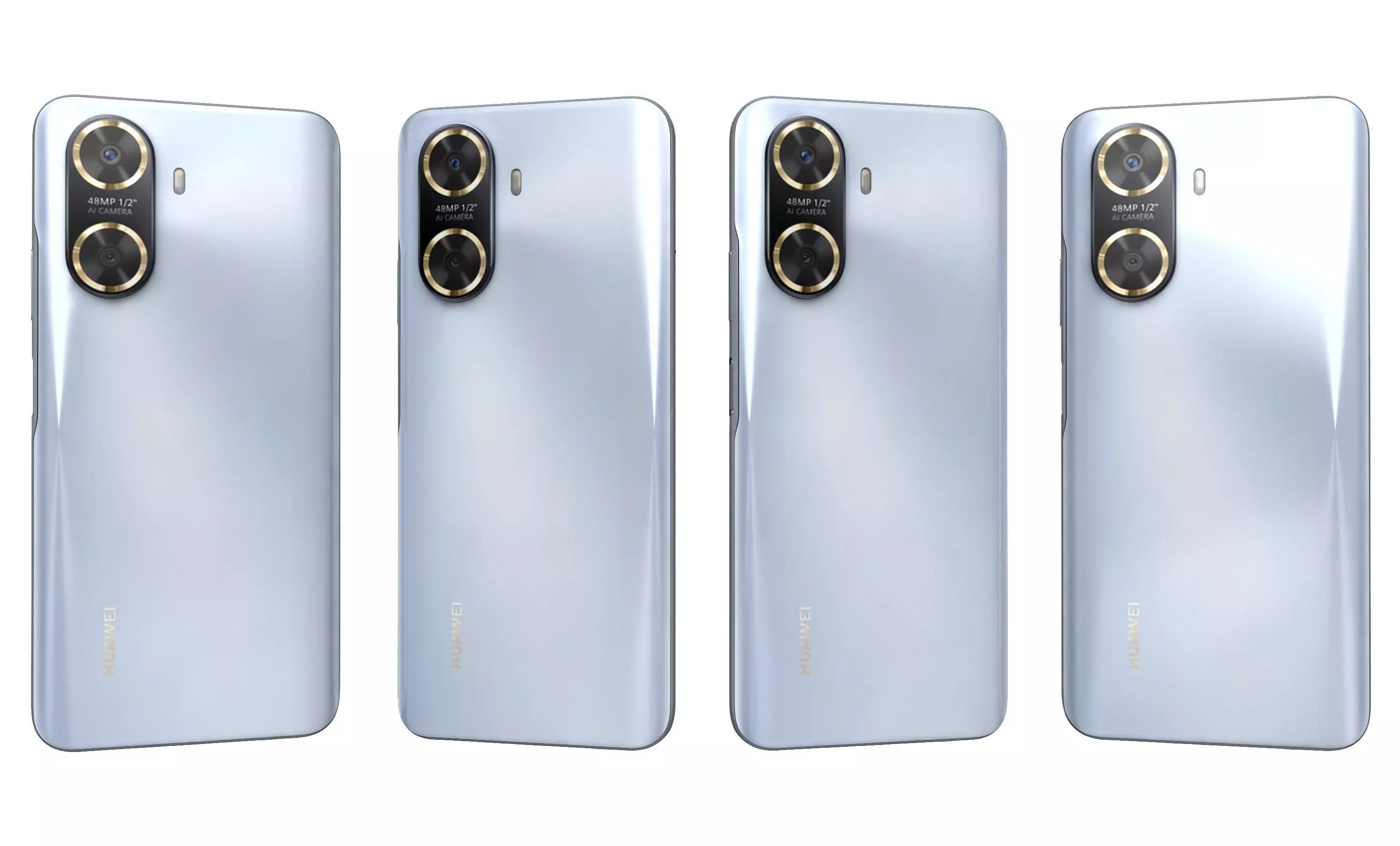 Huawei Enjoy 60 Blue High Poly 3D model_3