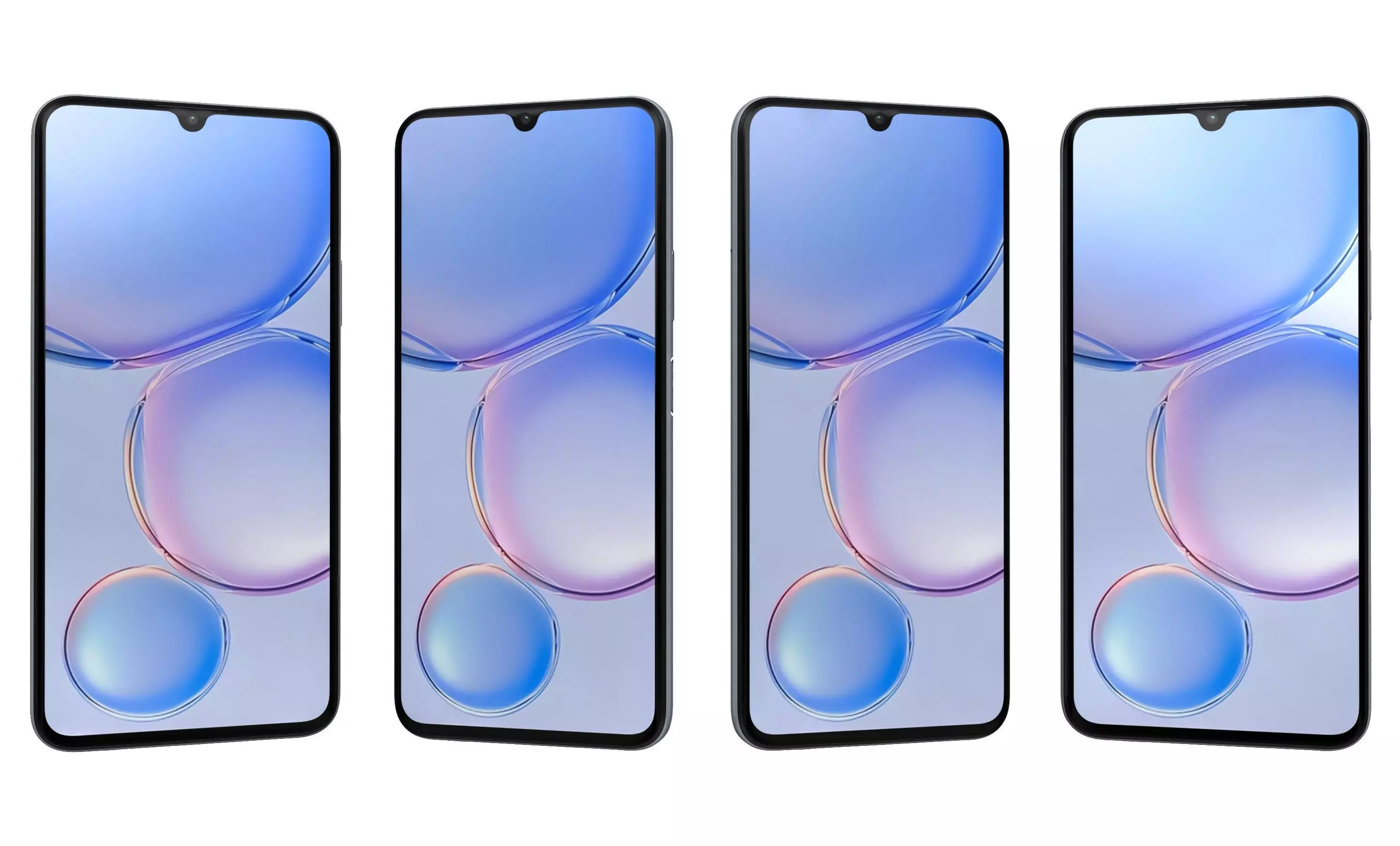 Huawei Enjoy 60 Blue High Poly 3D model_8