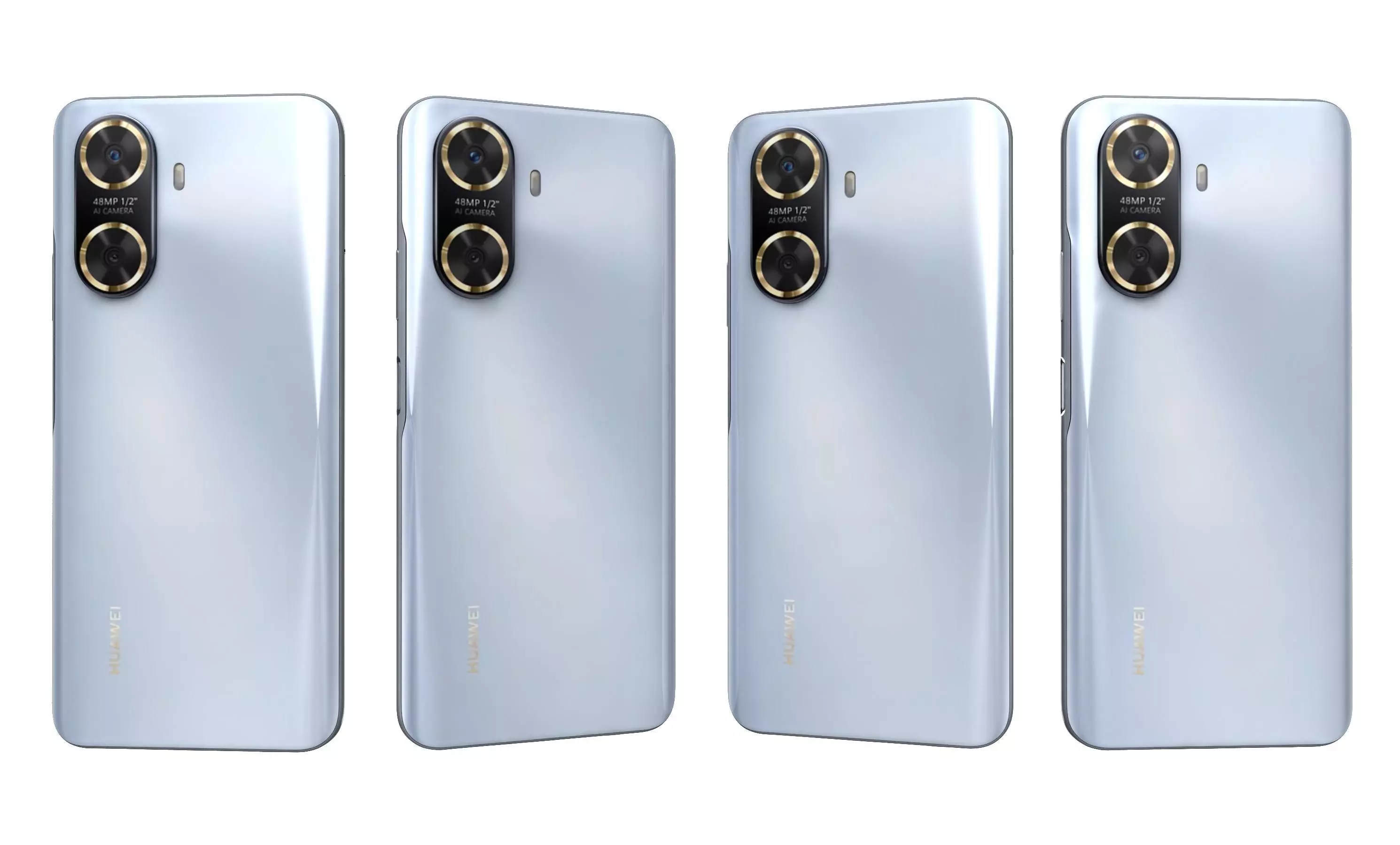 Huawei Enjoy 60 Blue High Poly 3D model_9