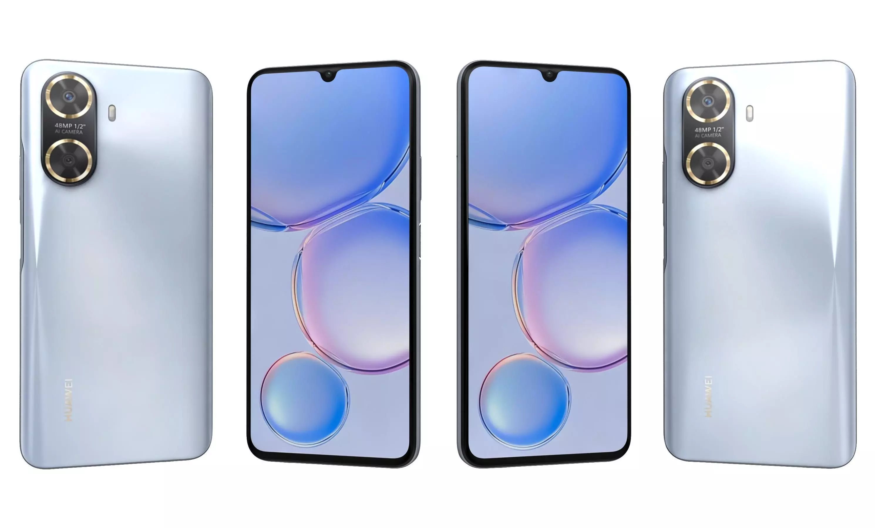 Huawei Enjoy 60 Blue High Poly 3D model_6