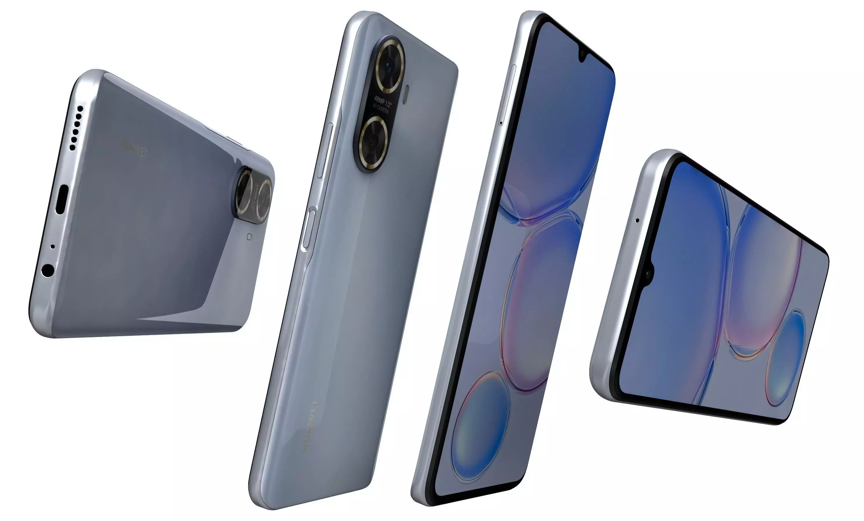 Huawei Enjoy 60 Blue High Poly 3D model_12