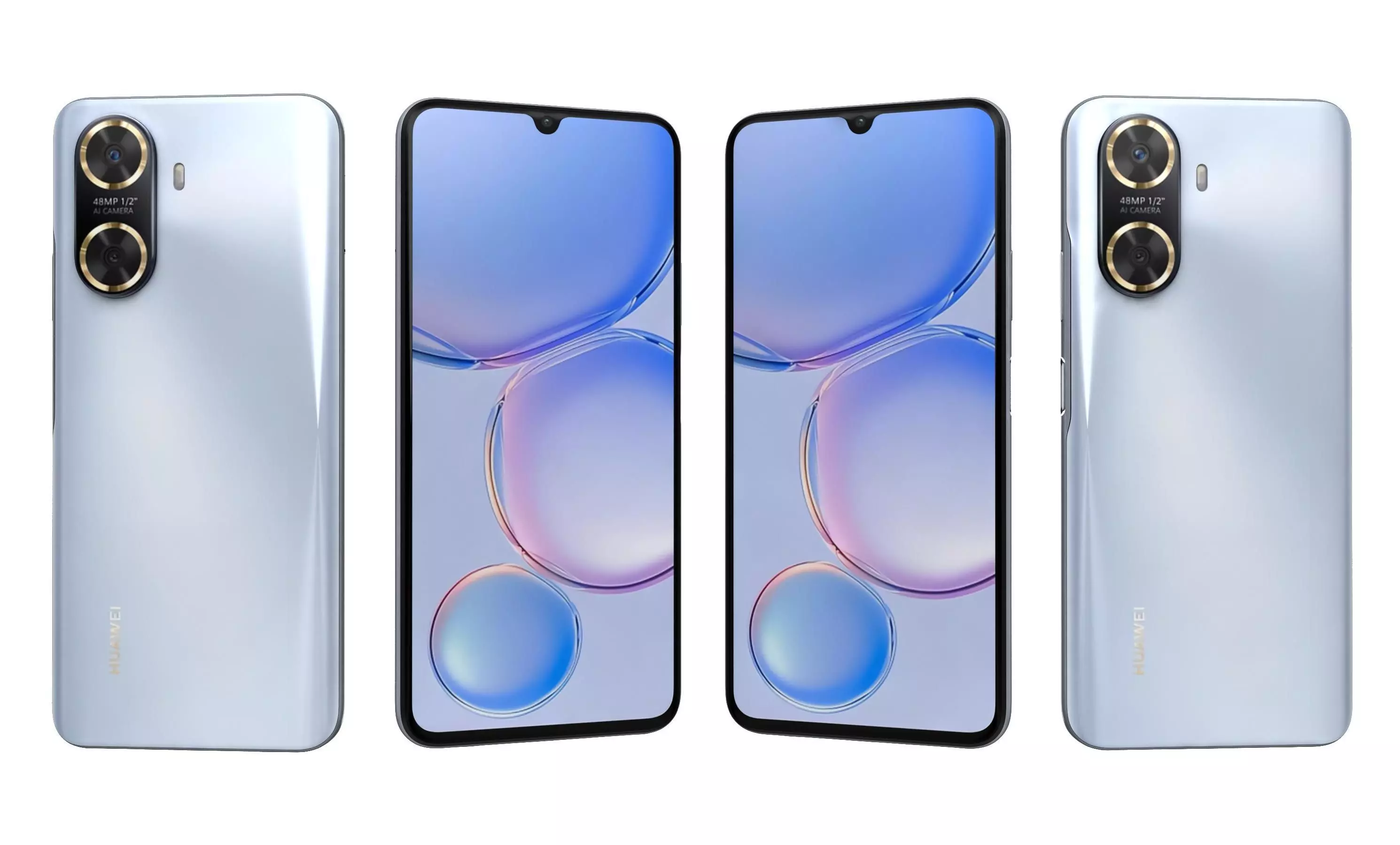 Huawei Enjoy 60 Blue High Poly 3D model_0