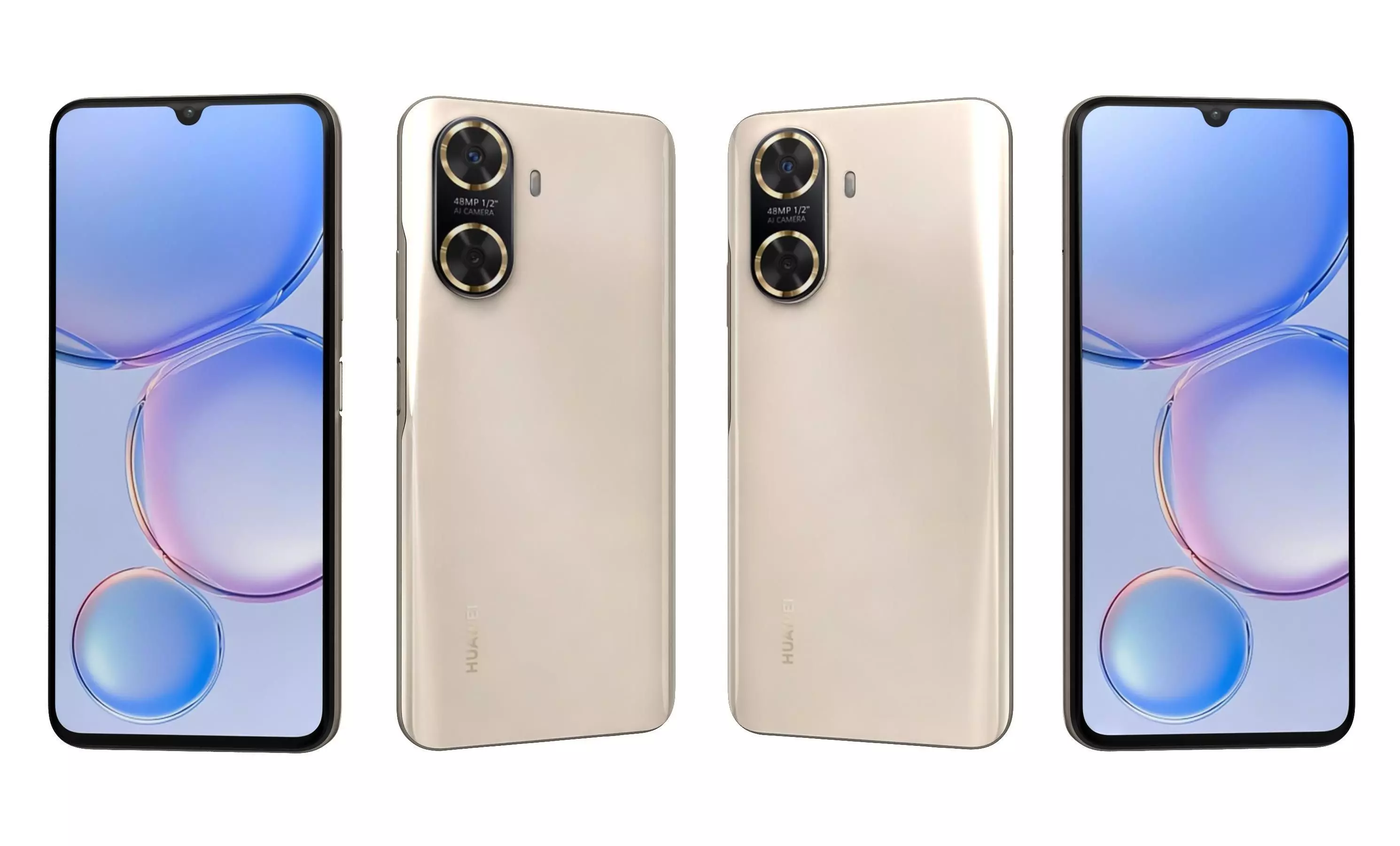 Huawei Enjoy 60 Gold High Poly 3D model_0