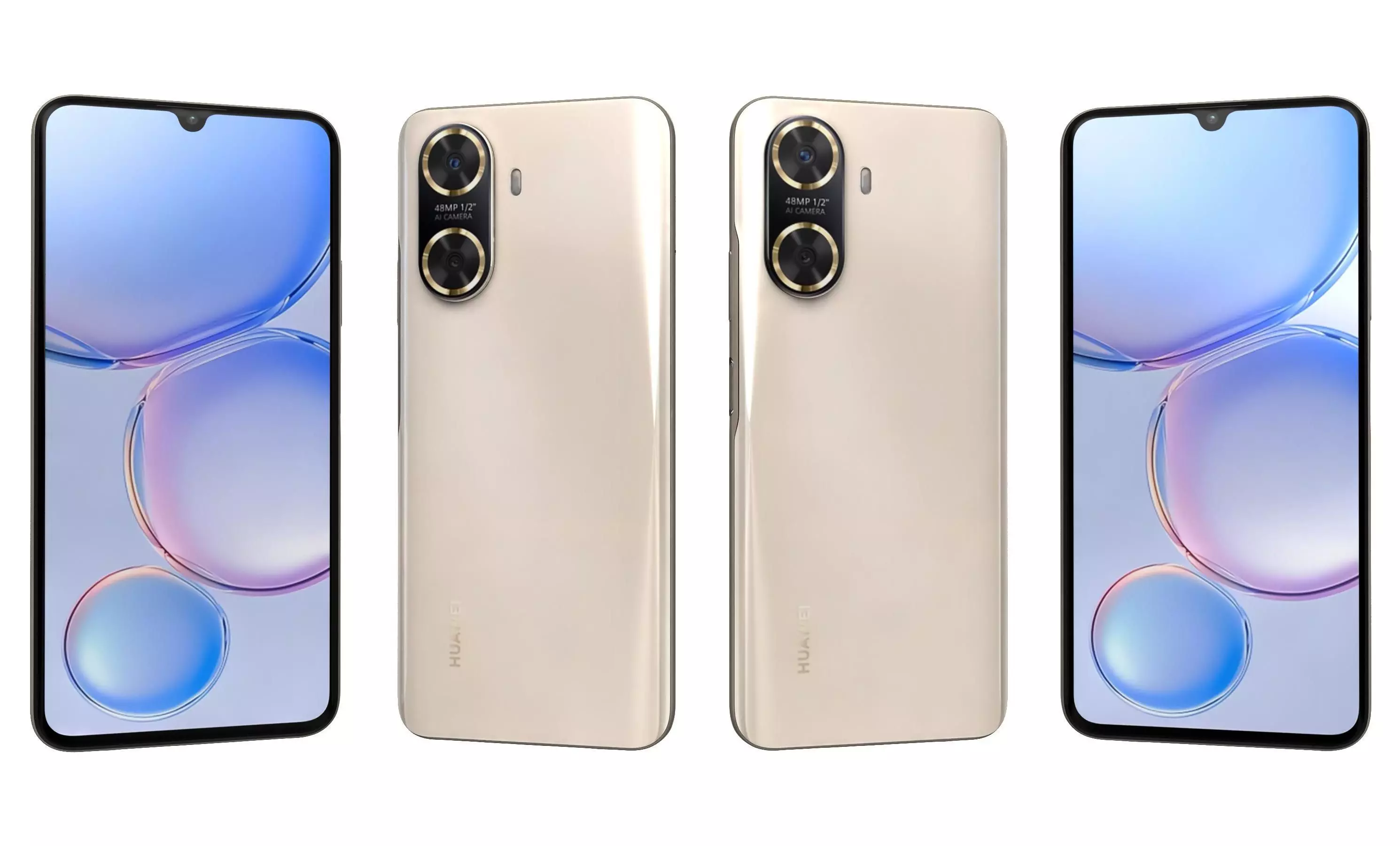 Huawei Enjoy 60 Gold High Poly 3D model_1