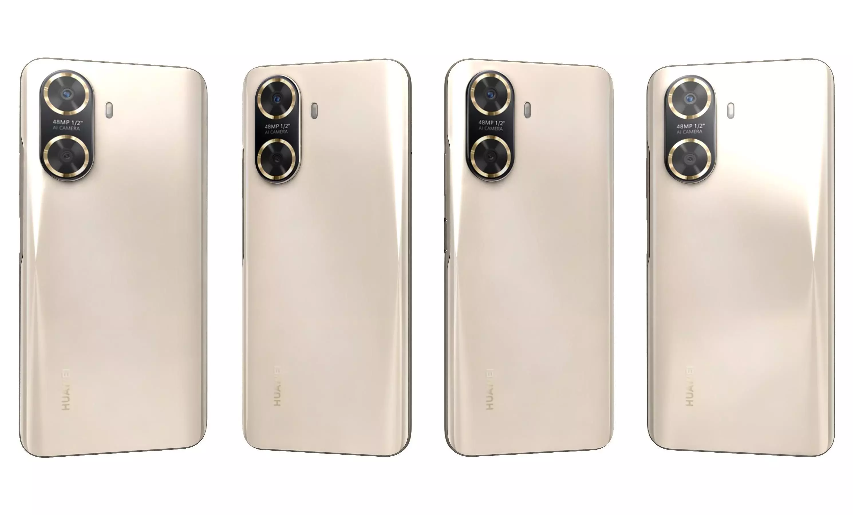 Huawei Enjoy 60 Gold High Poly 3D model_2