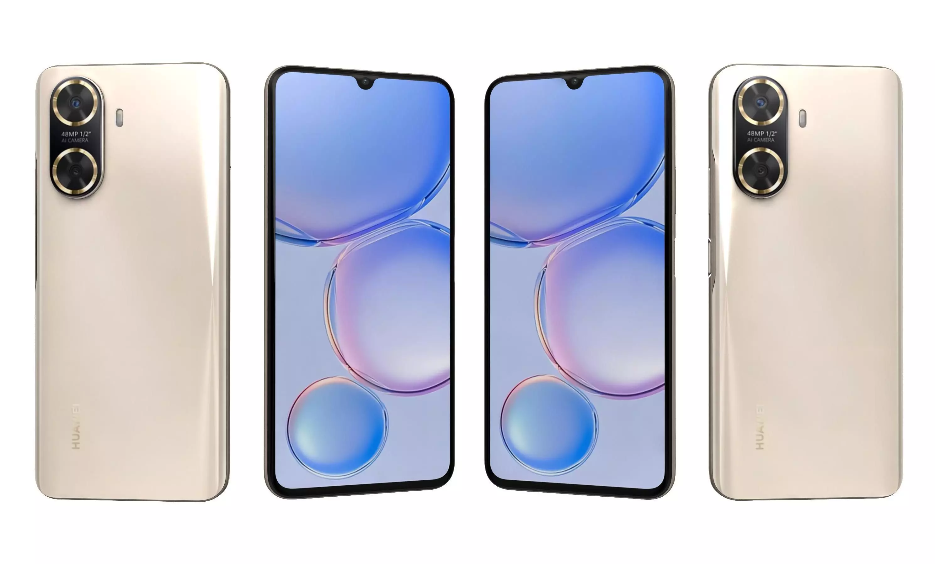 Huawei Enjoy 60 Gold High Poly 3D model_13